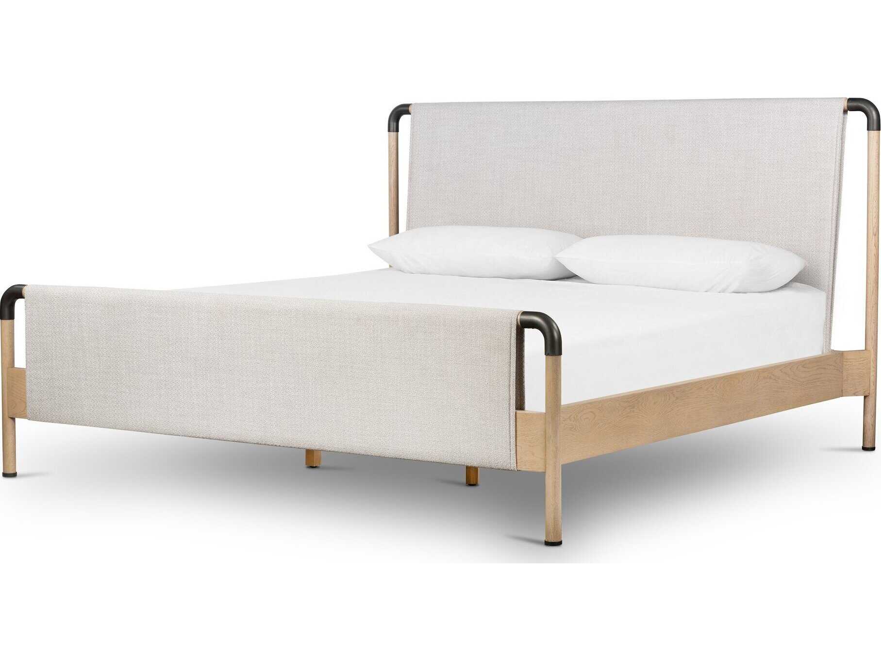 Four Hands Bolton Gibson Wheat / Yucca Oak / Gunmetal King Panel Bed