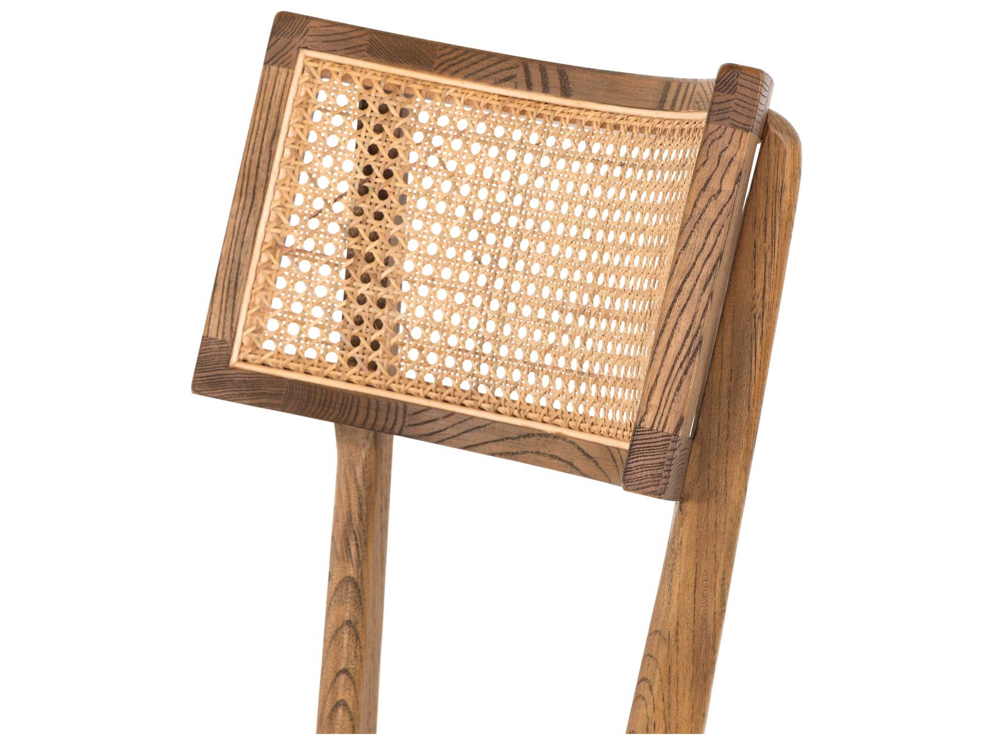 Four Hands Belfast Britt Upholstered Solid Wood Light Natural Cane