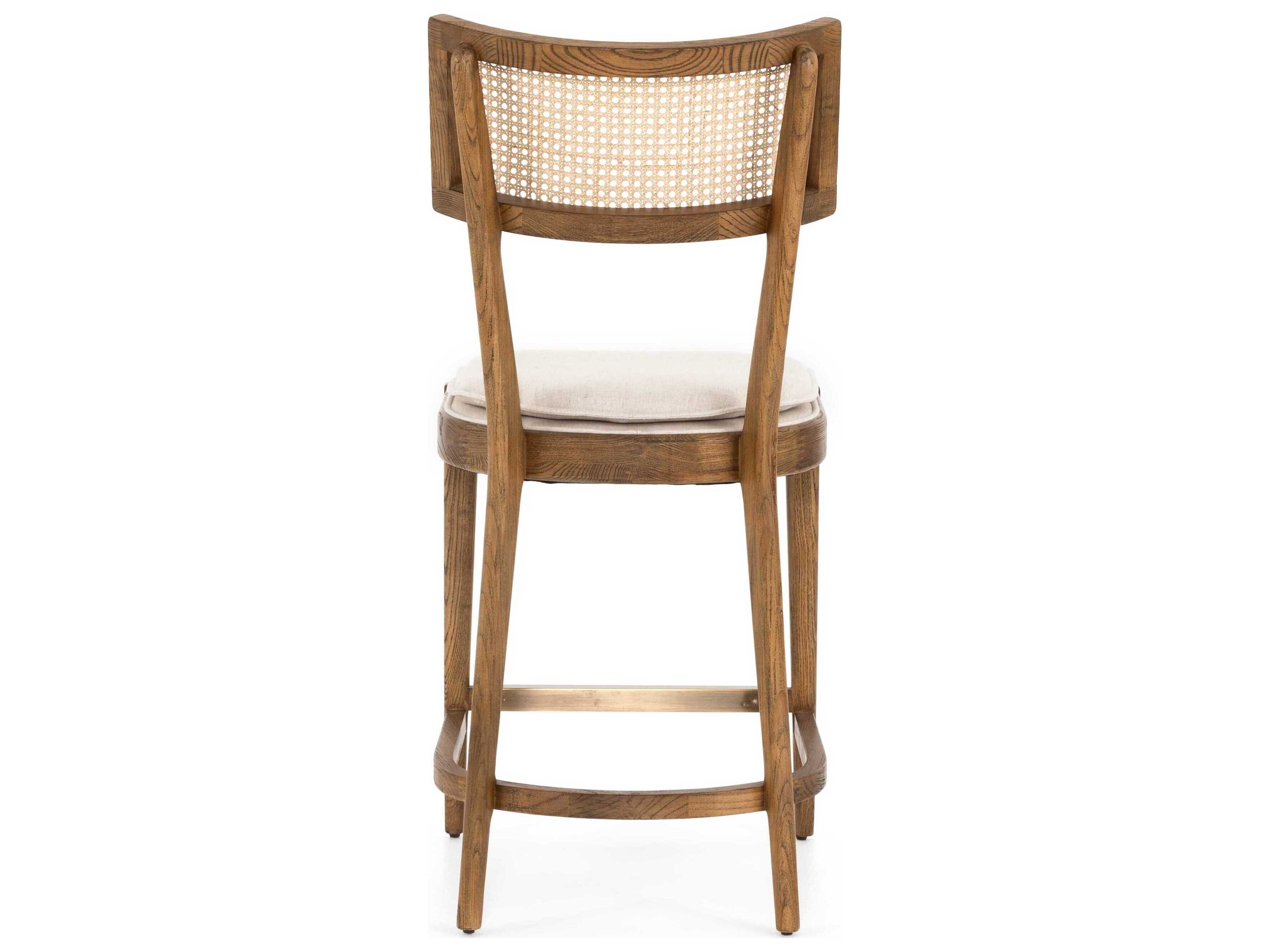 Four Hands Belfast Britt Upholstered Solid Wood Light Natural Cane