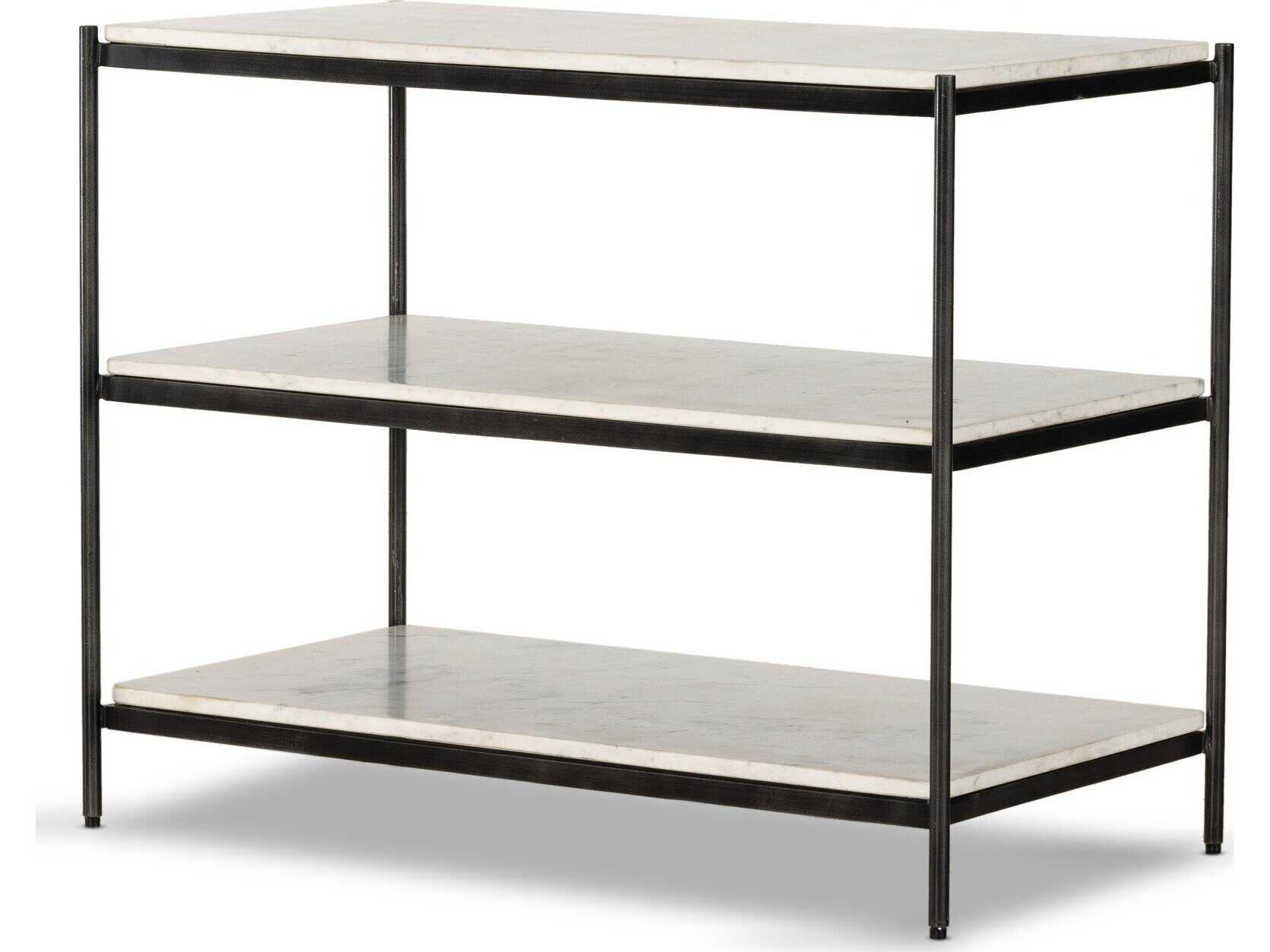 Four Hands Marlow Hammered Grey With Clear Powder Coat / Polished White