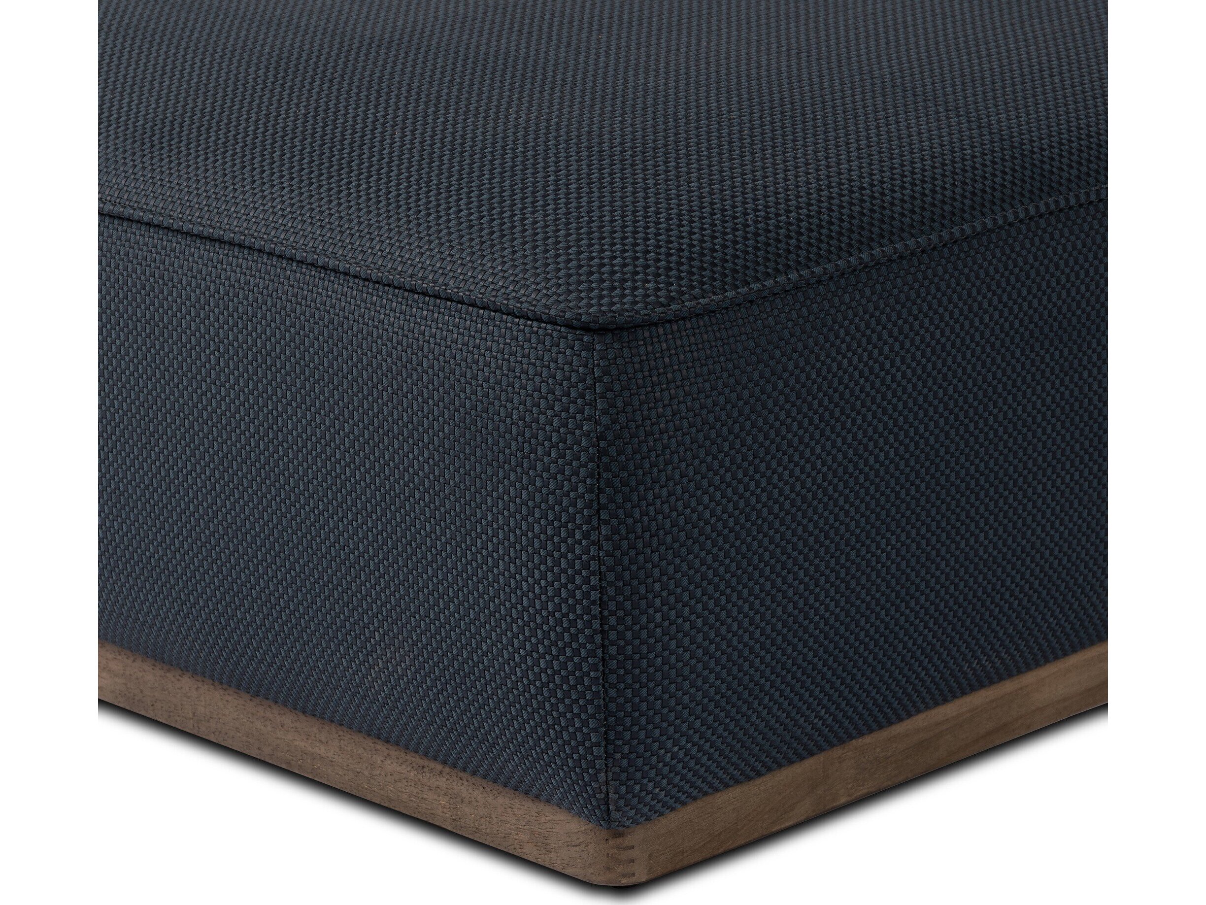 Four Hands Westgate Sinclair Fresno Cobalt Leather Cocktail Ottoman
