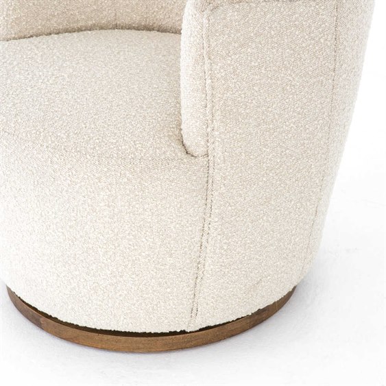Four Hands Parallel Knoll Natural / Distressed Swivel Accent Chair