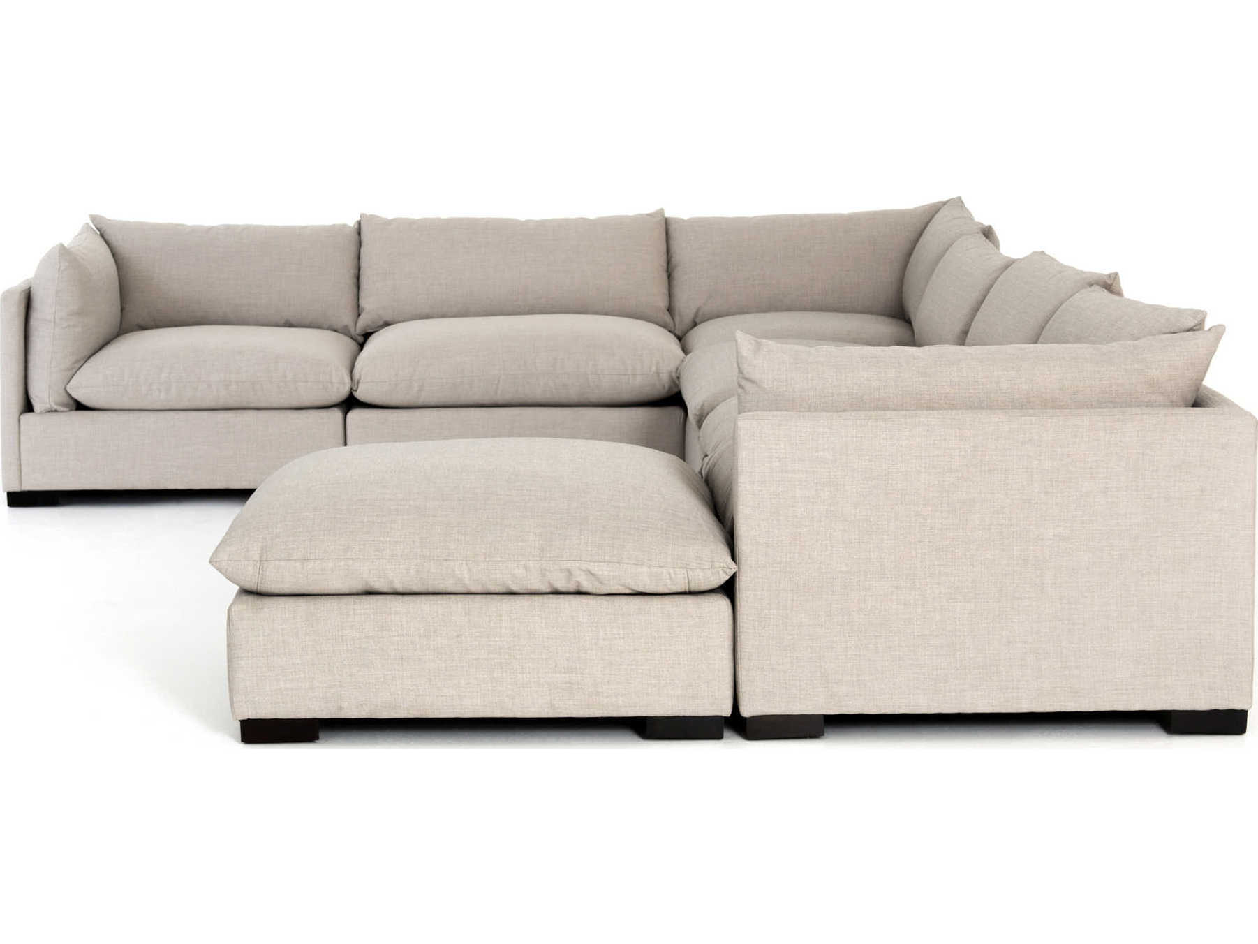 Four Hands Atelier Espresso / Moon Sectional Sofa FSUATRS08925