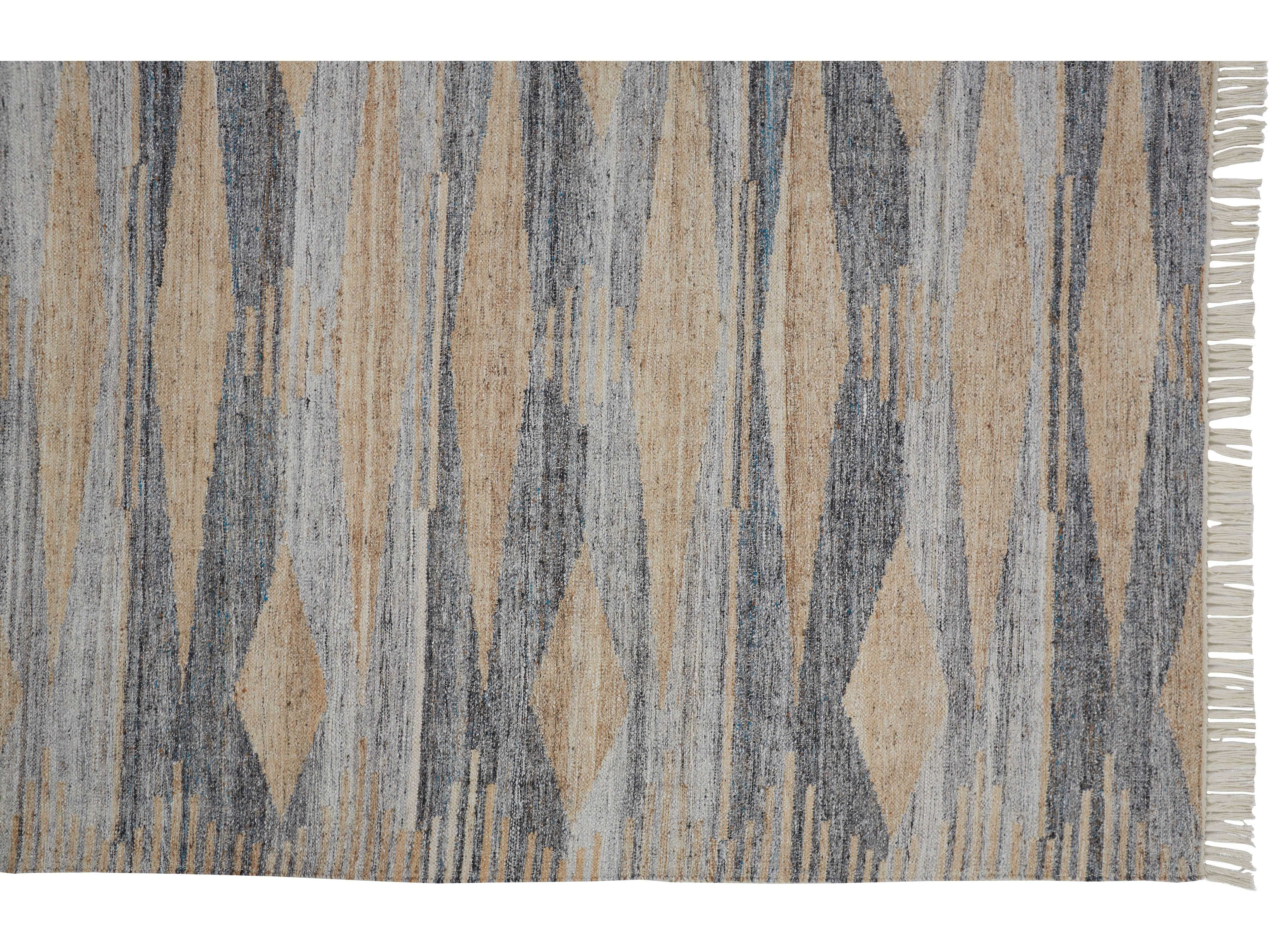 Feizy Rugs Beckett Geometric Area Rug FZ0815FGRAYBEIGE