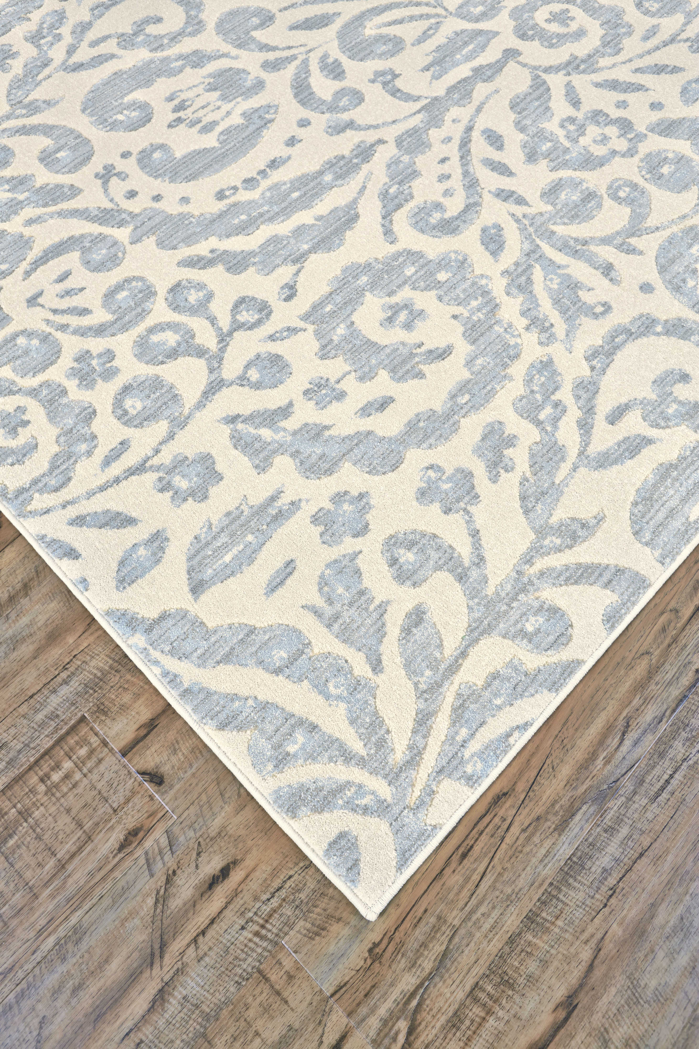 Feizy Rugs Milton Damask Area Rug FZ3473FMIST