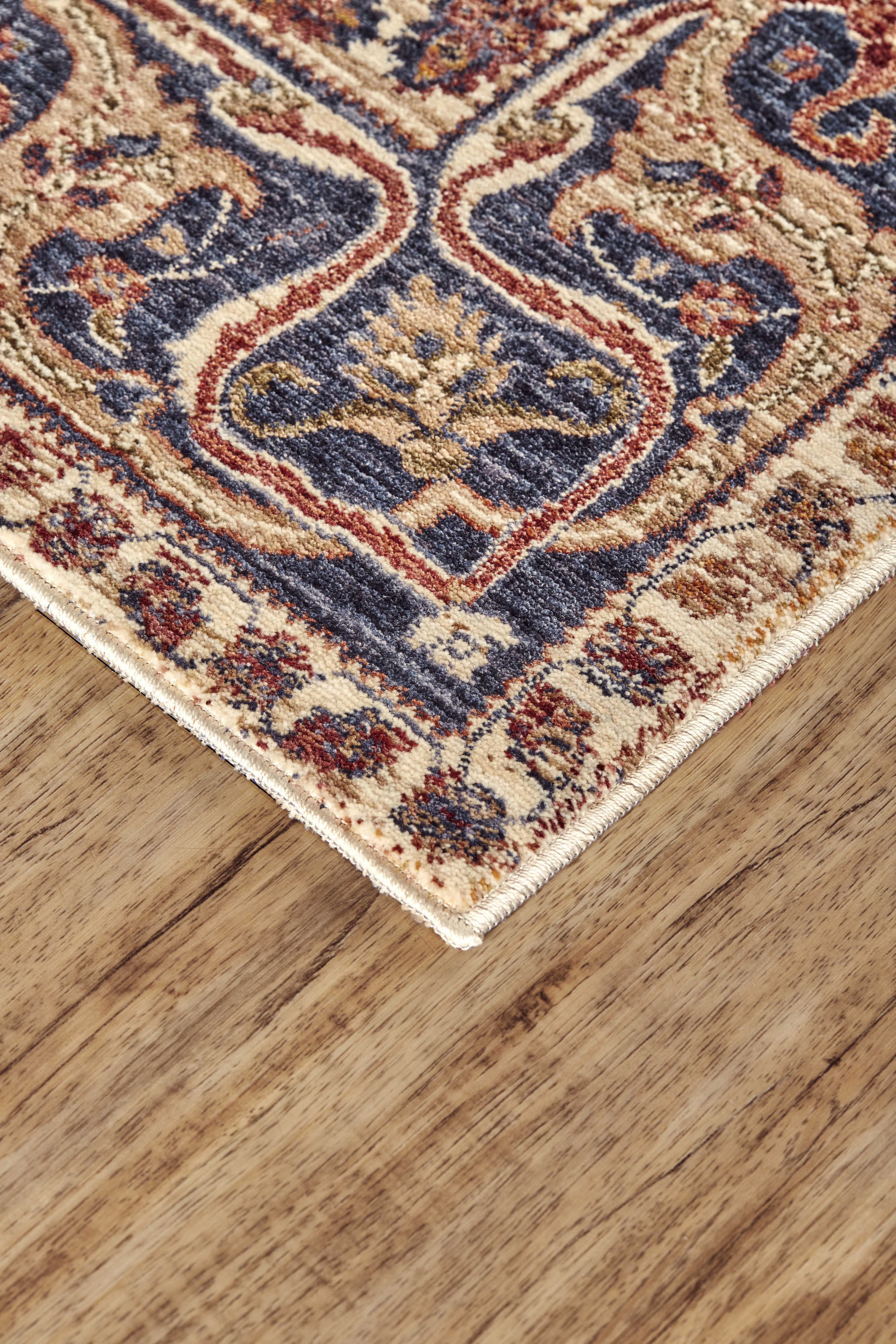 Feizy Rugs Hammond Taupe / Rust Rectangular Area Rug FZ3514FTAUPERUST
