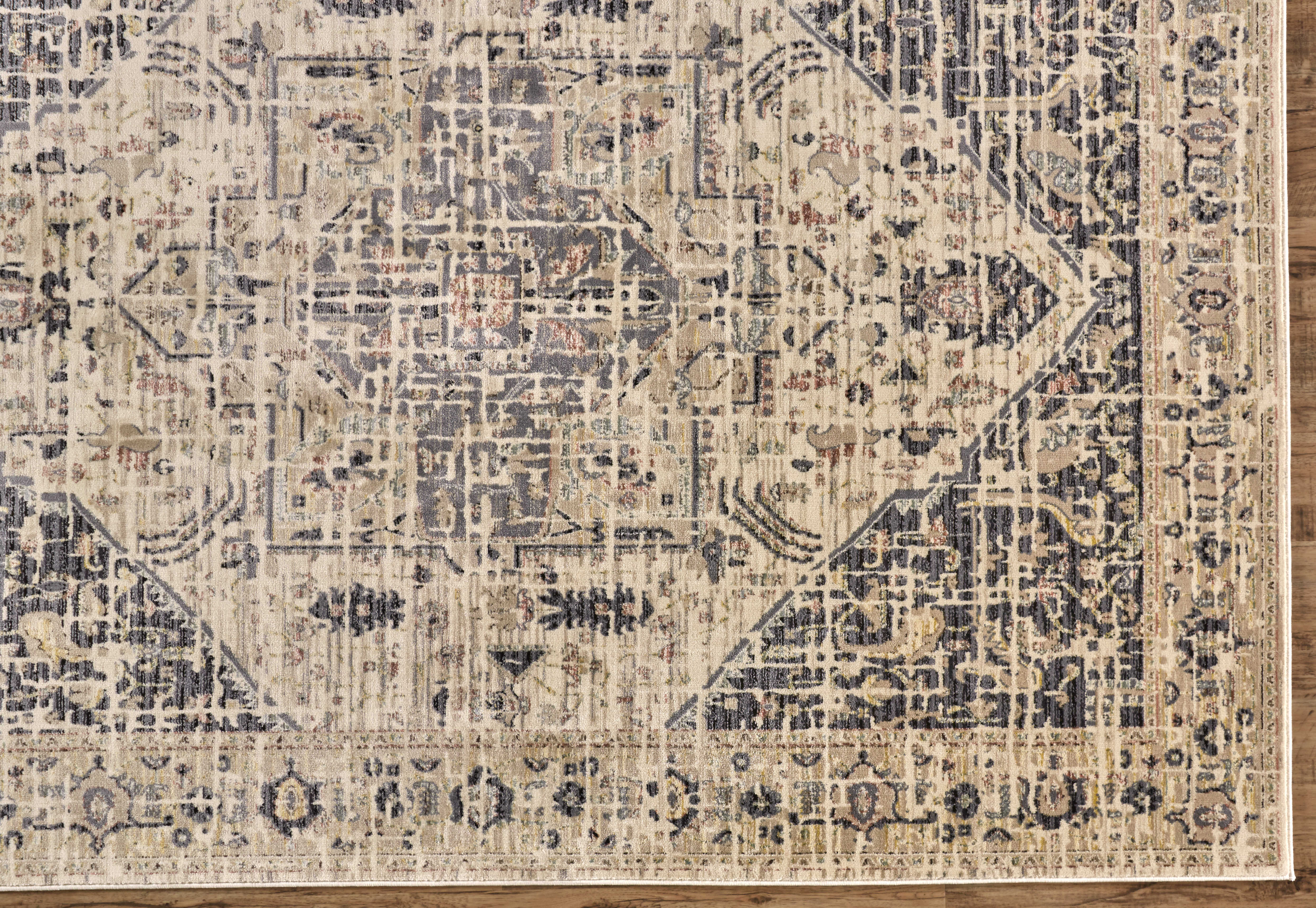 Feizy Rugs Grayson Southwestern Area Rug FZ3579FCHARCOALBEIGE