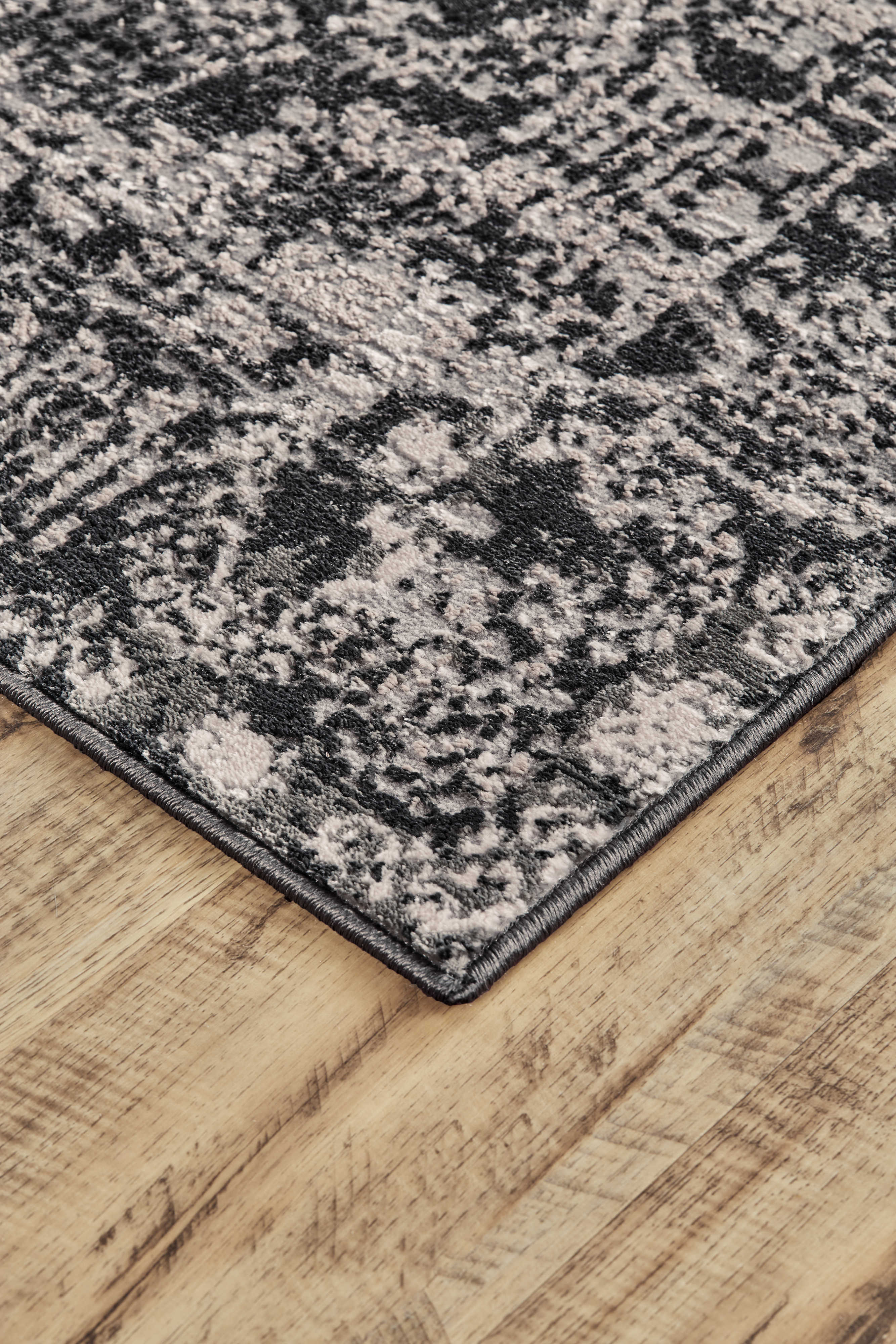 Feizy Rugs Prasad Charcoal / Gray 2'10'' X 7'10'' Runner Rug