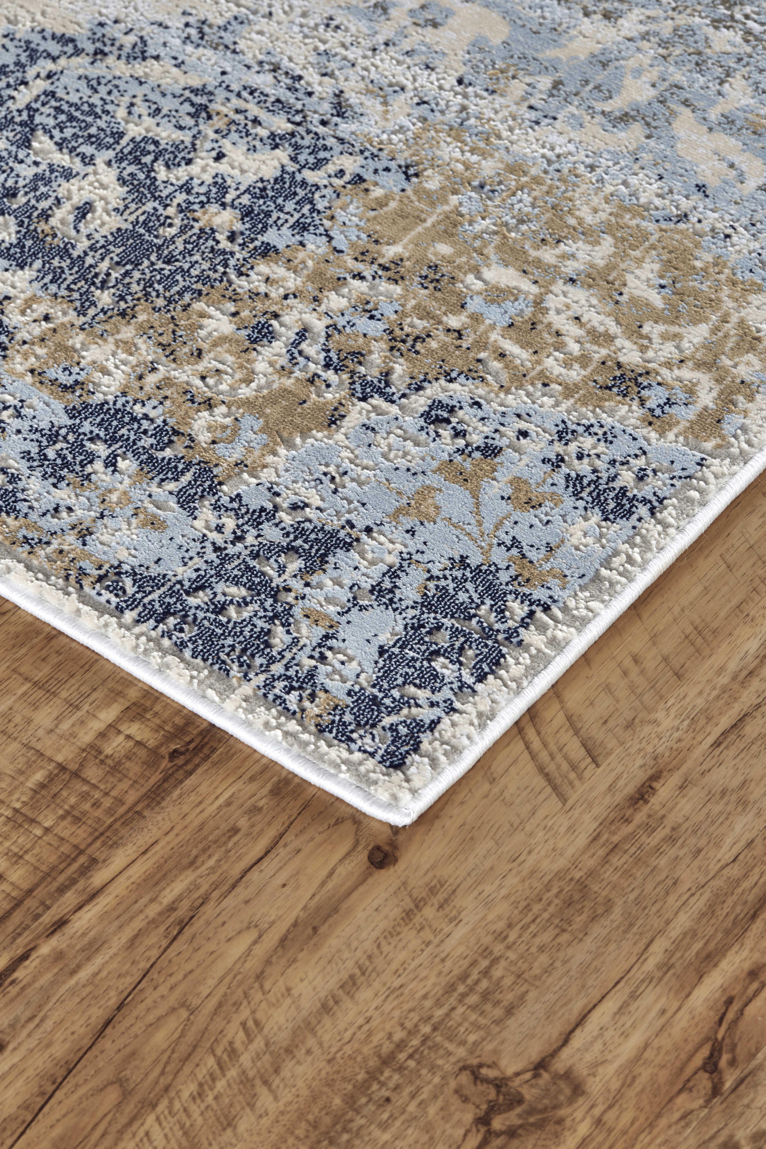 Feizy Rugs Marigold White / Light Blue Rectangular Area Rug