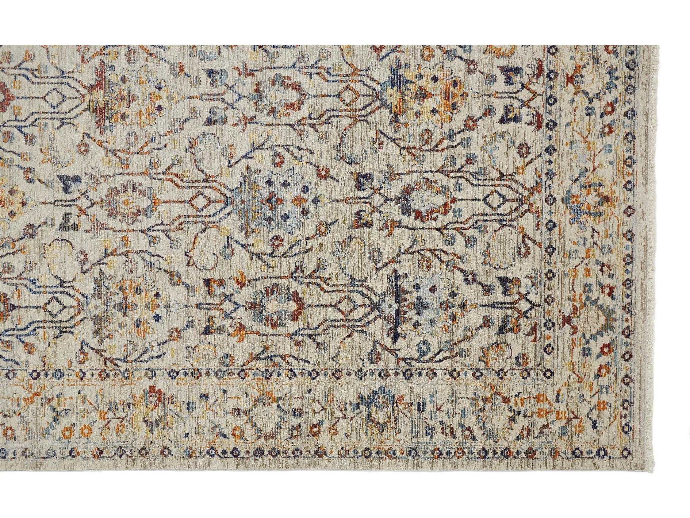 Feizy Rugs Wesley Ivory / Multi Rectangular Area Rug FZ3919FIVORYMULTI