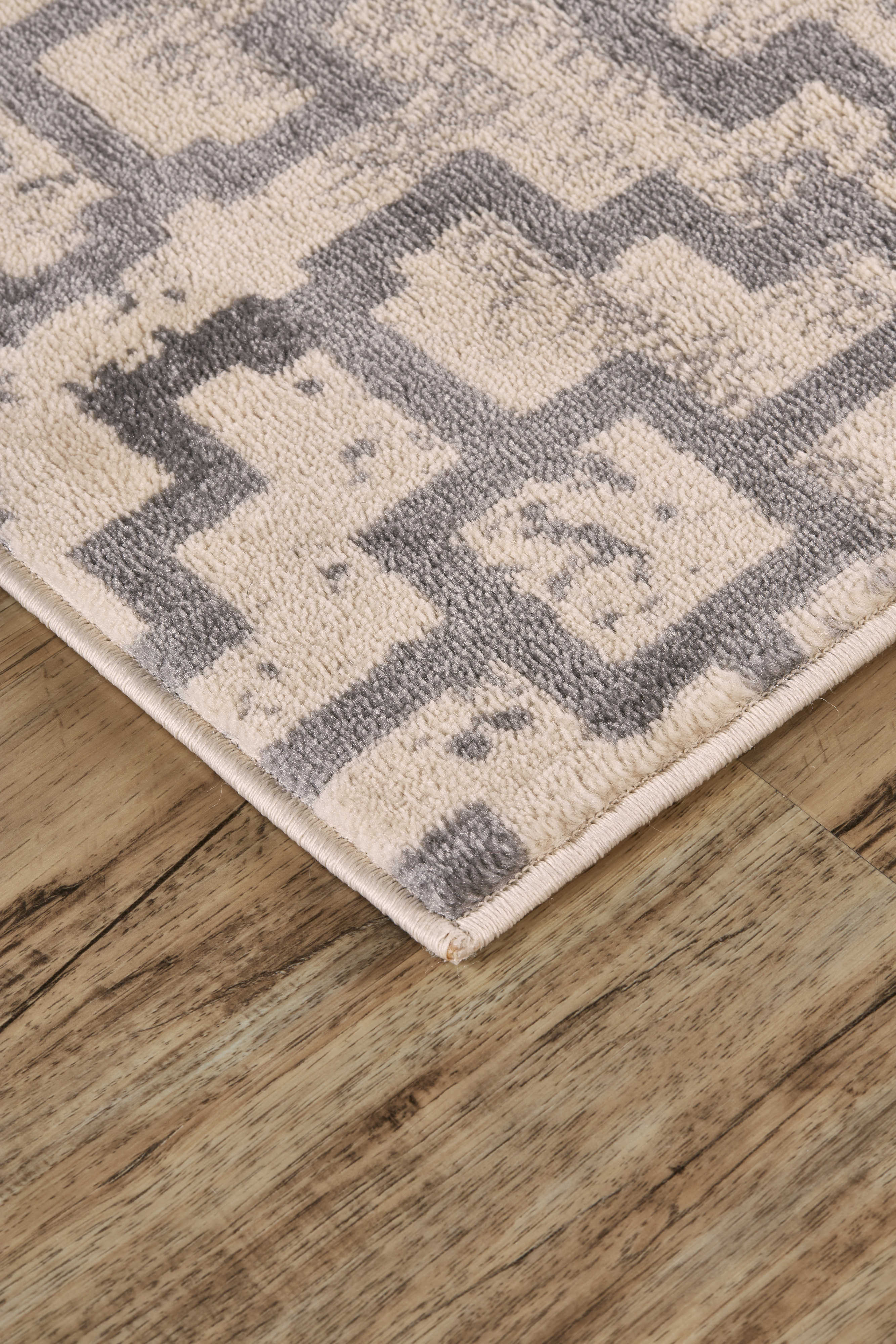 Feizy Rugs Aileen Gray / Cream Rectangular Area Rug FZI3124GRAYCREAM