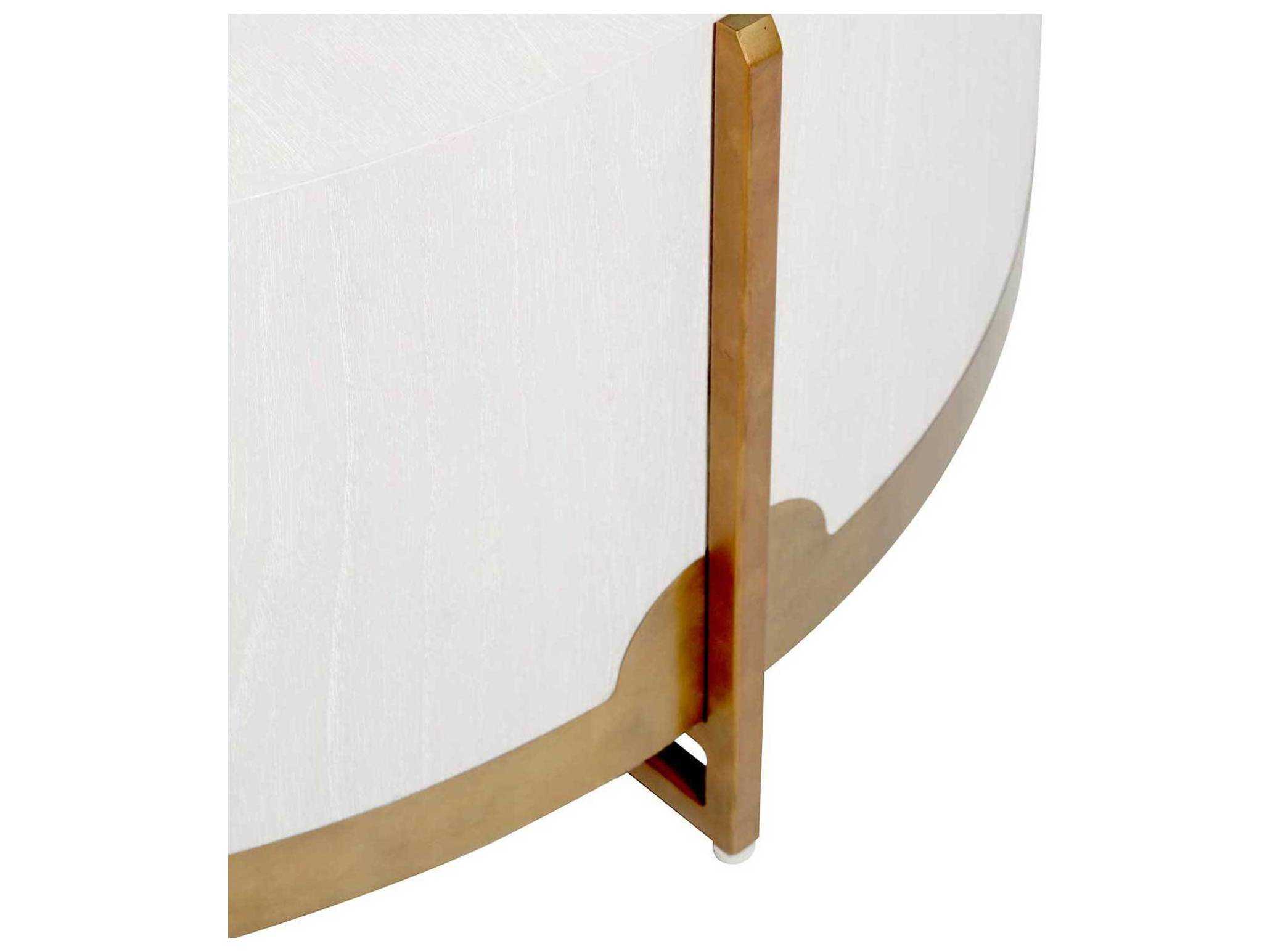 Gabby Clifton Round Wood White Cerused Oak Coffee Table GASCH163255