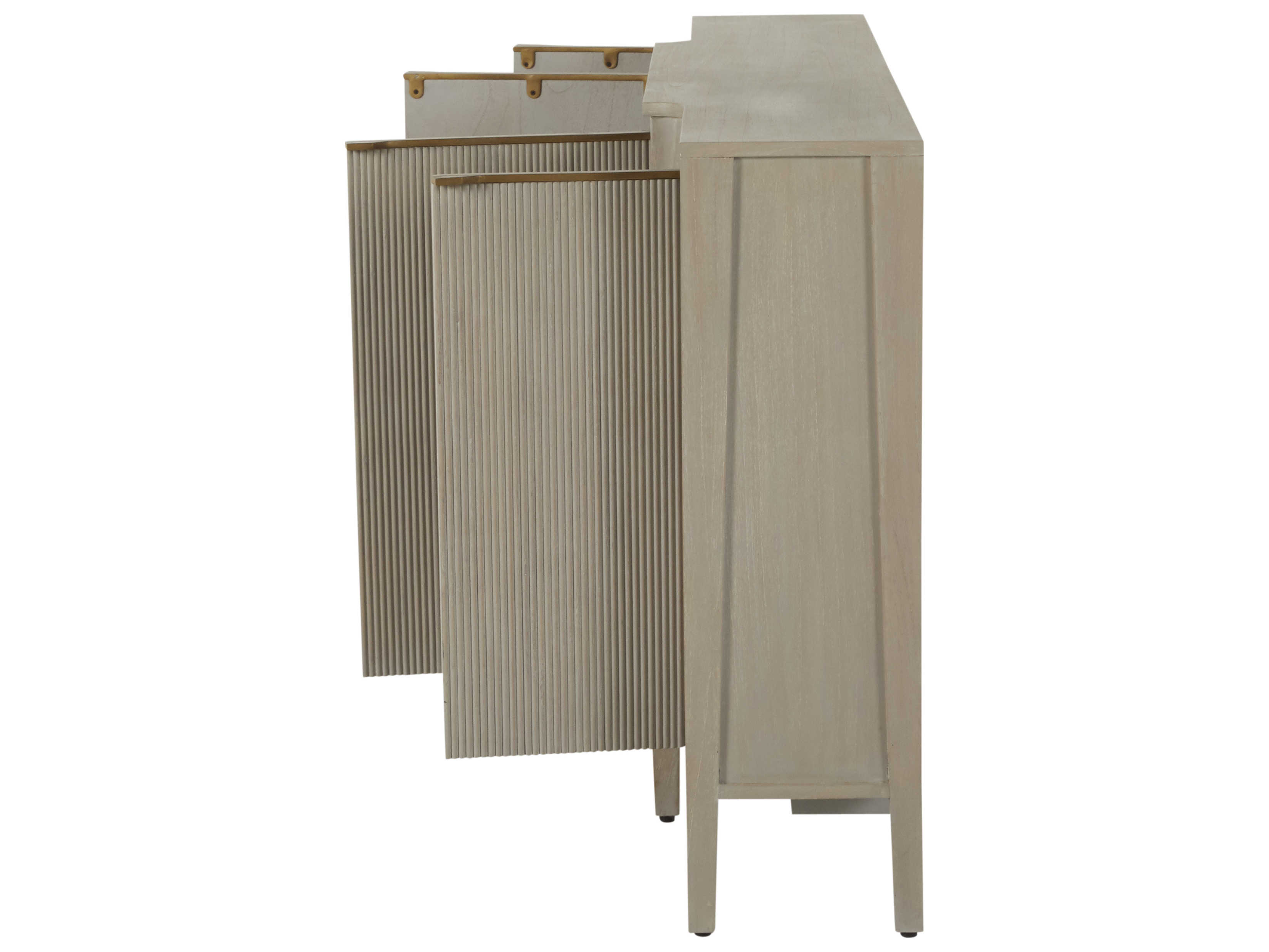 Gabby Light Grey Cerused / Stain Gold Leary Sideboard GASCH165080