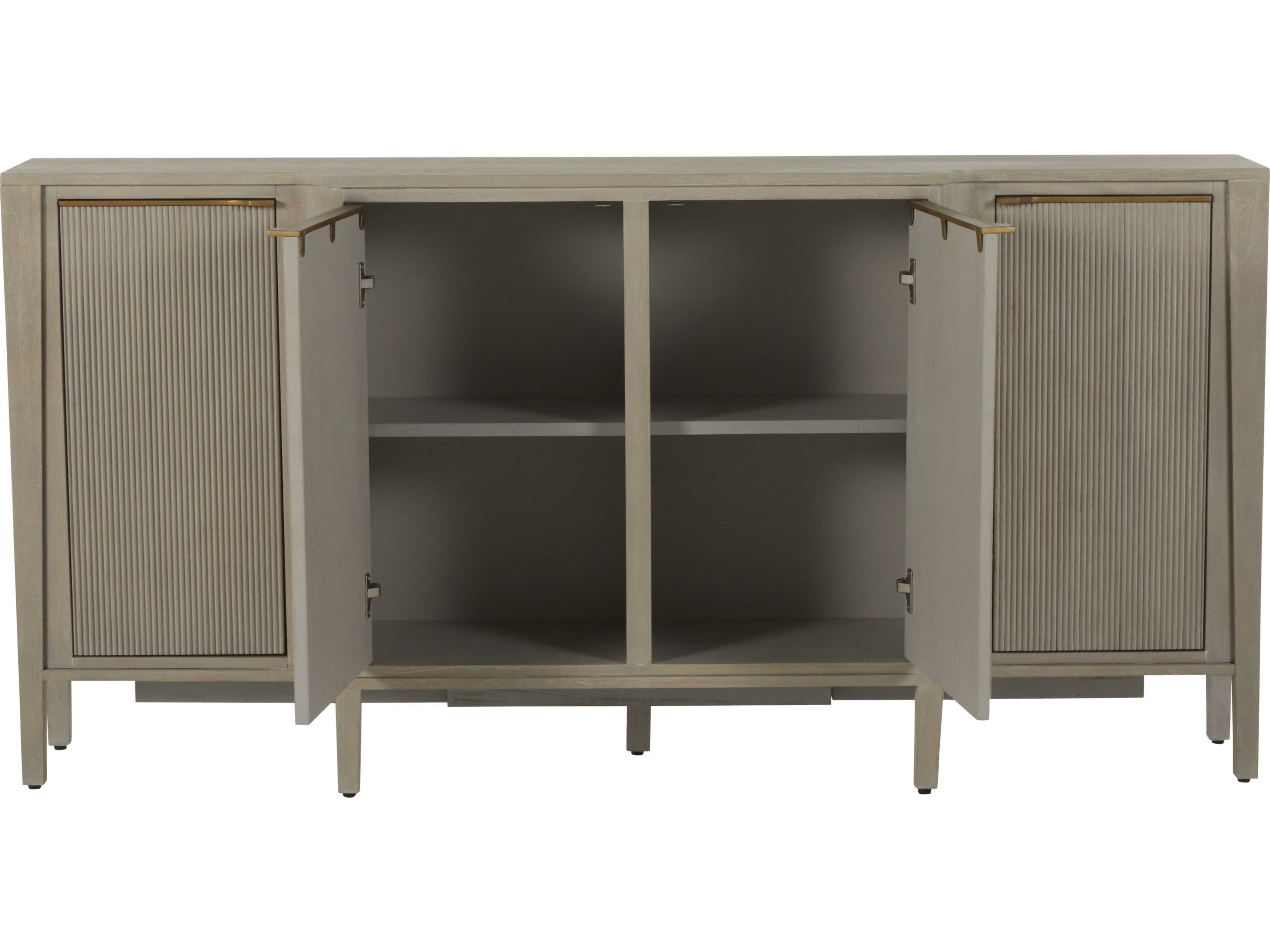 Gabby Light Grey Cerused / Stain Gold Leary Sideboard GASCH165080