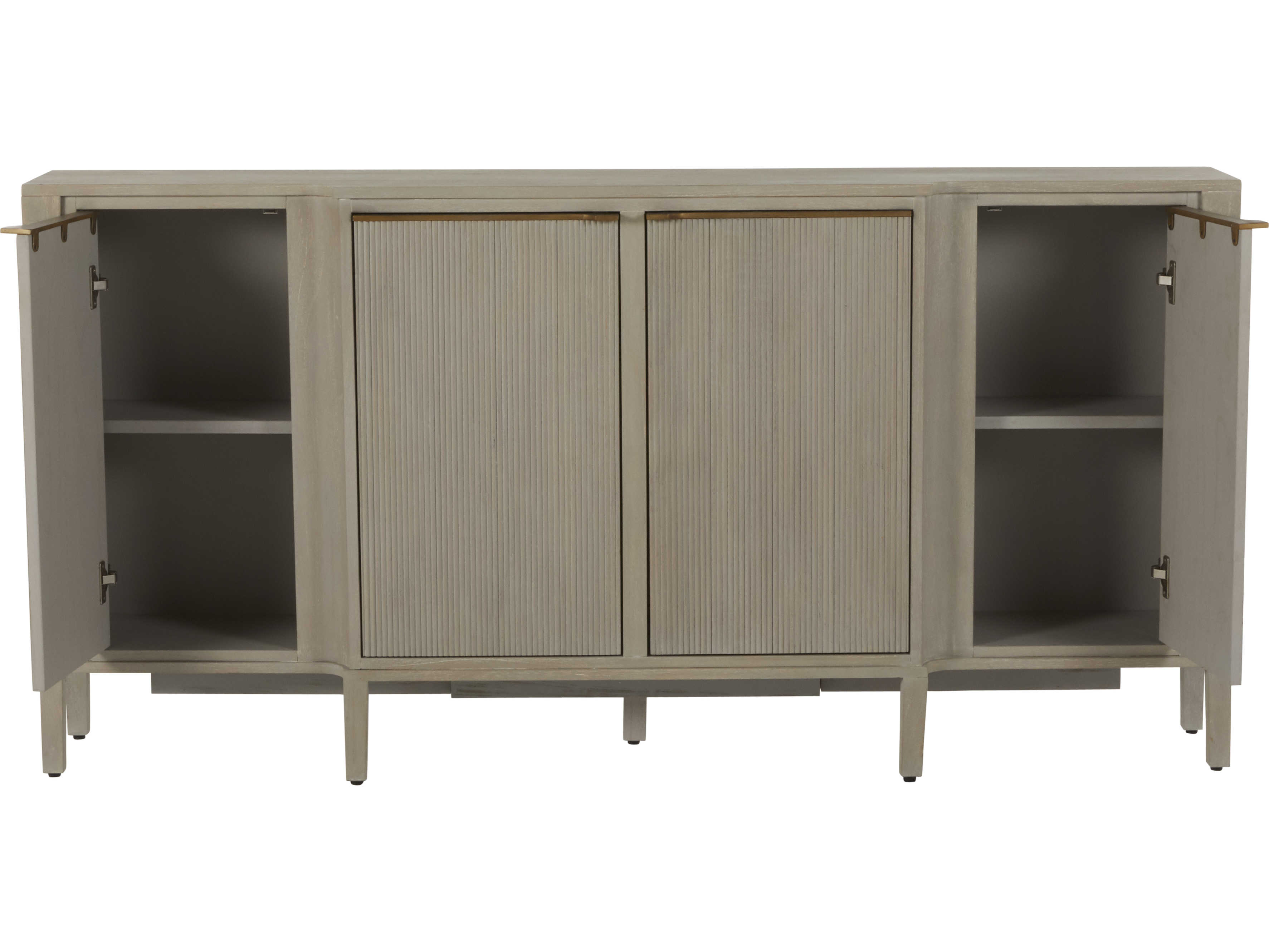Gabby Light Grey Cerused / Stain Gold Leary Sideboard GASCH165080