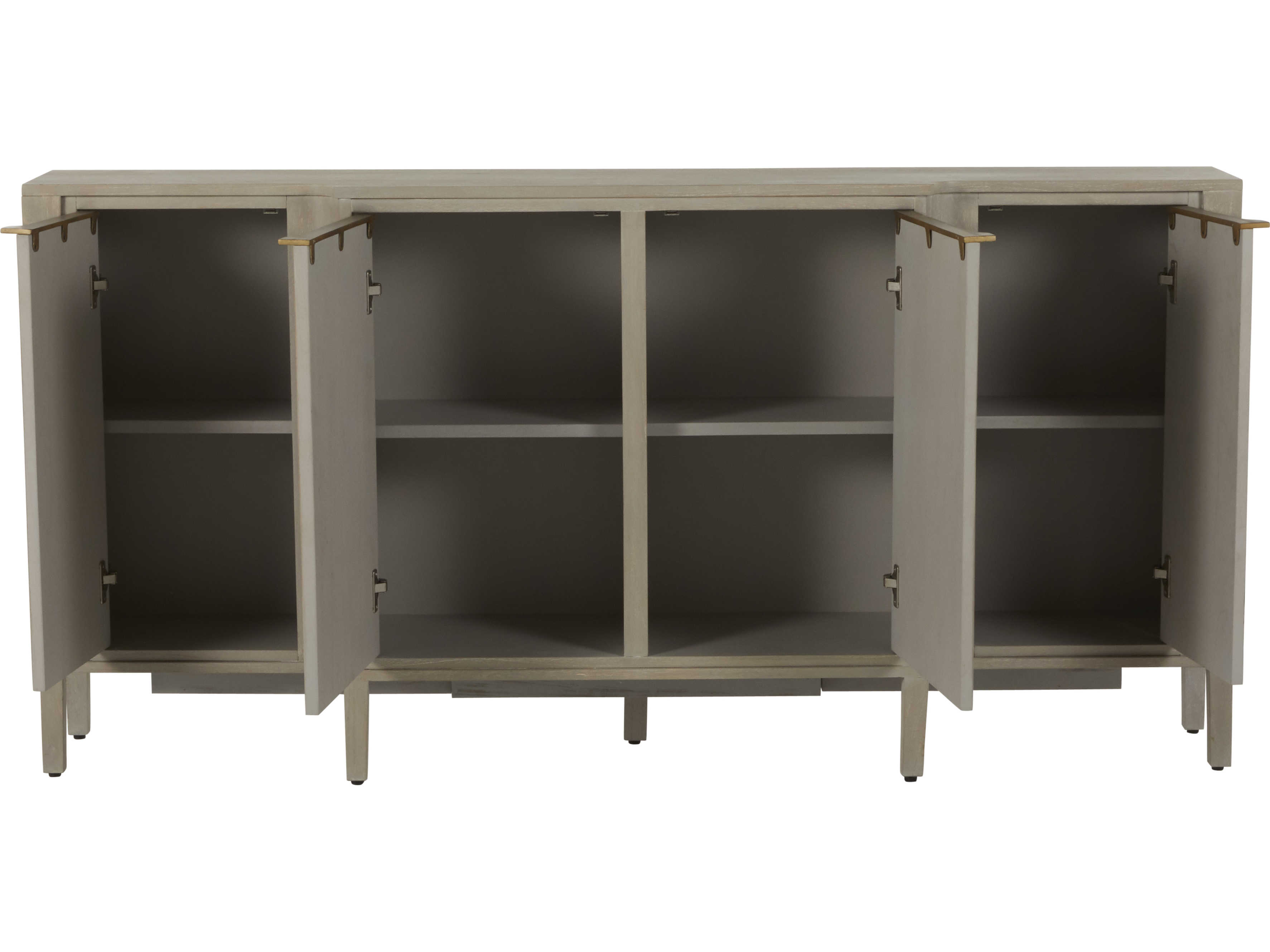 Gabby Home Light Grey Cerused / Stain Gold Leary Sideboard GASCH165080