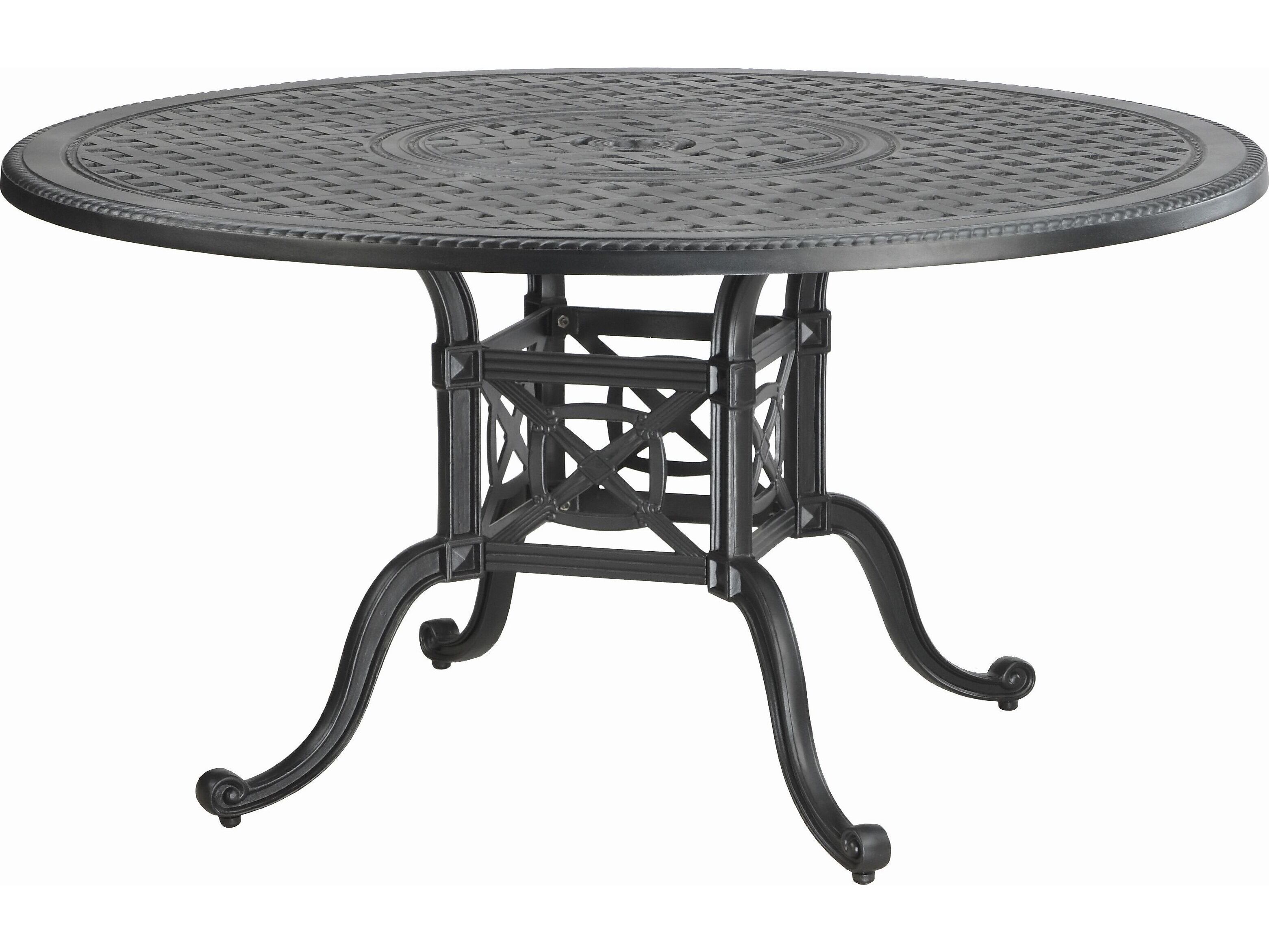 Gensun Grand Terrace Cast Aluminum Round Patio Dining Table with