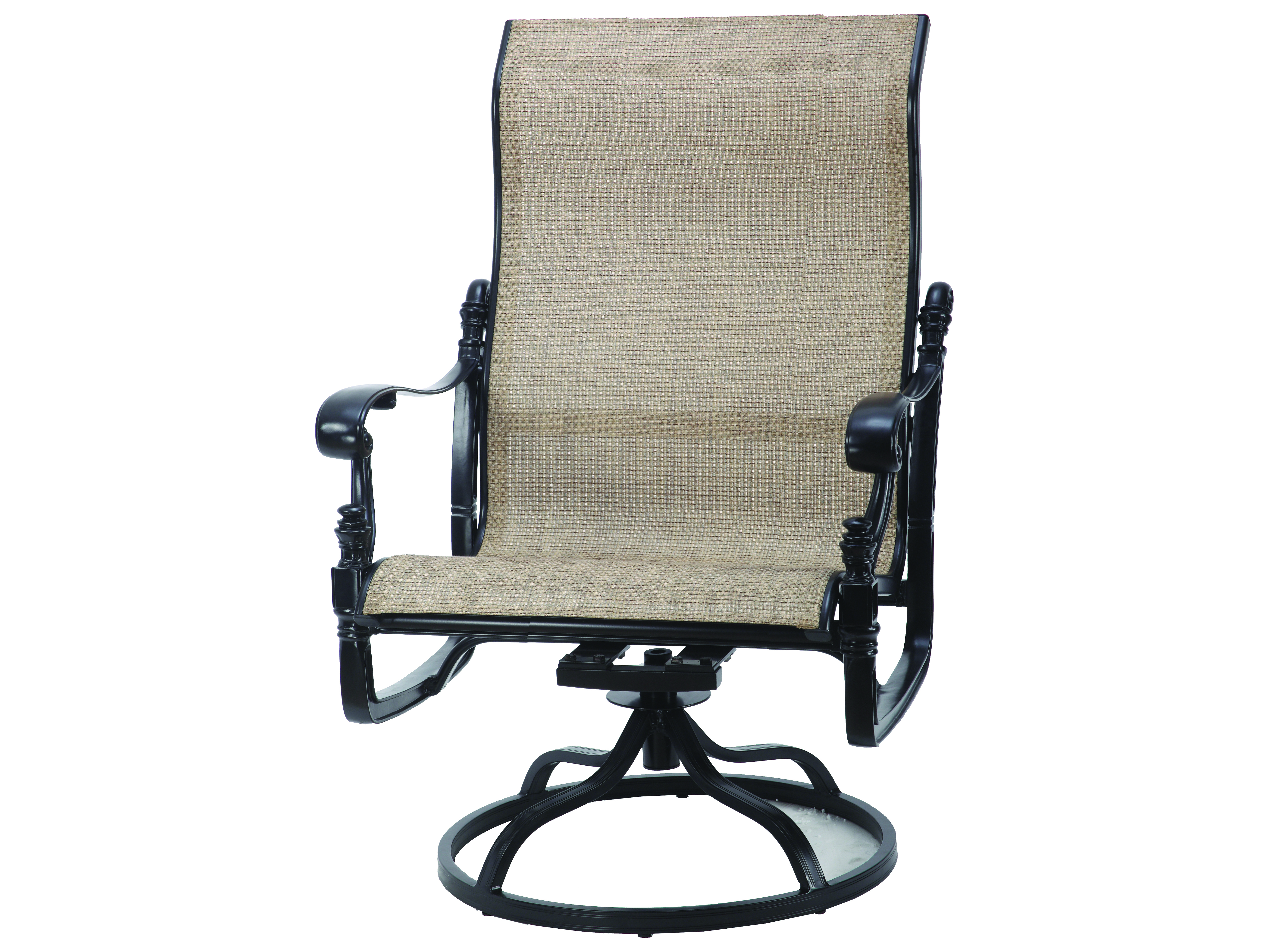 Cast Aluminum Sling Patio Chairs Gensun Florence Sling Cast Aluminum High Back Swivel Rocking Lounge