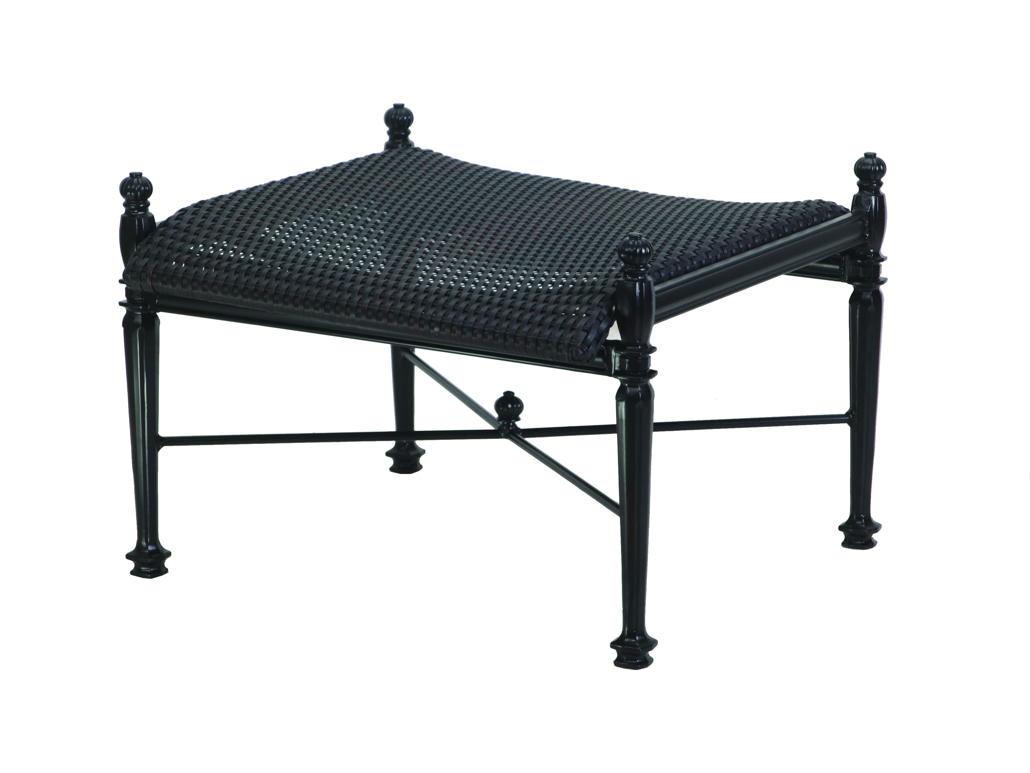 Gensun Grand Terrace Woven Cast Aluminum Ottoman GES7034000G