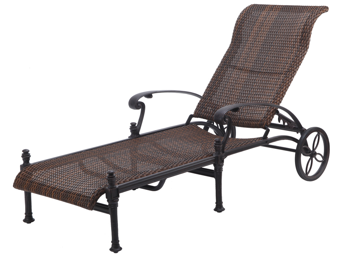 Gensun Florence Woven Cast Aluminum Chaise Lounge GES71230009