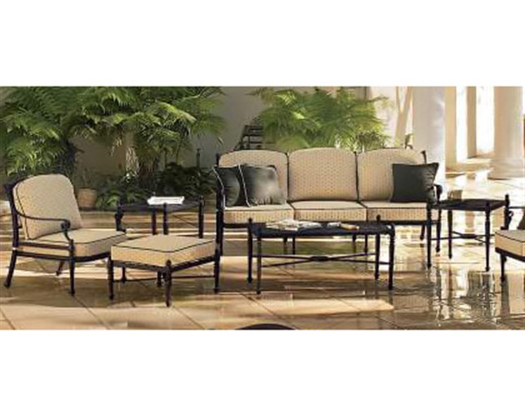 Gensun Grand Terrace Cast Aluminum Rectangular Patio Coffee Table