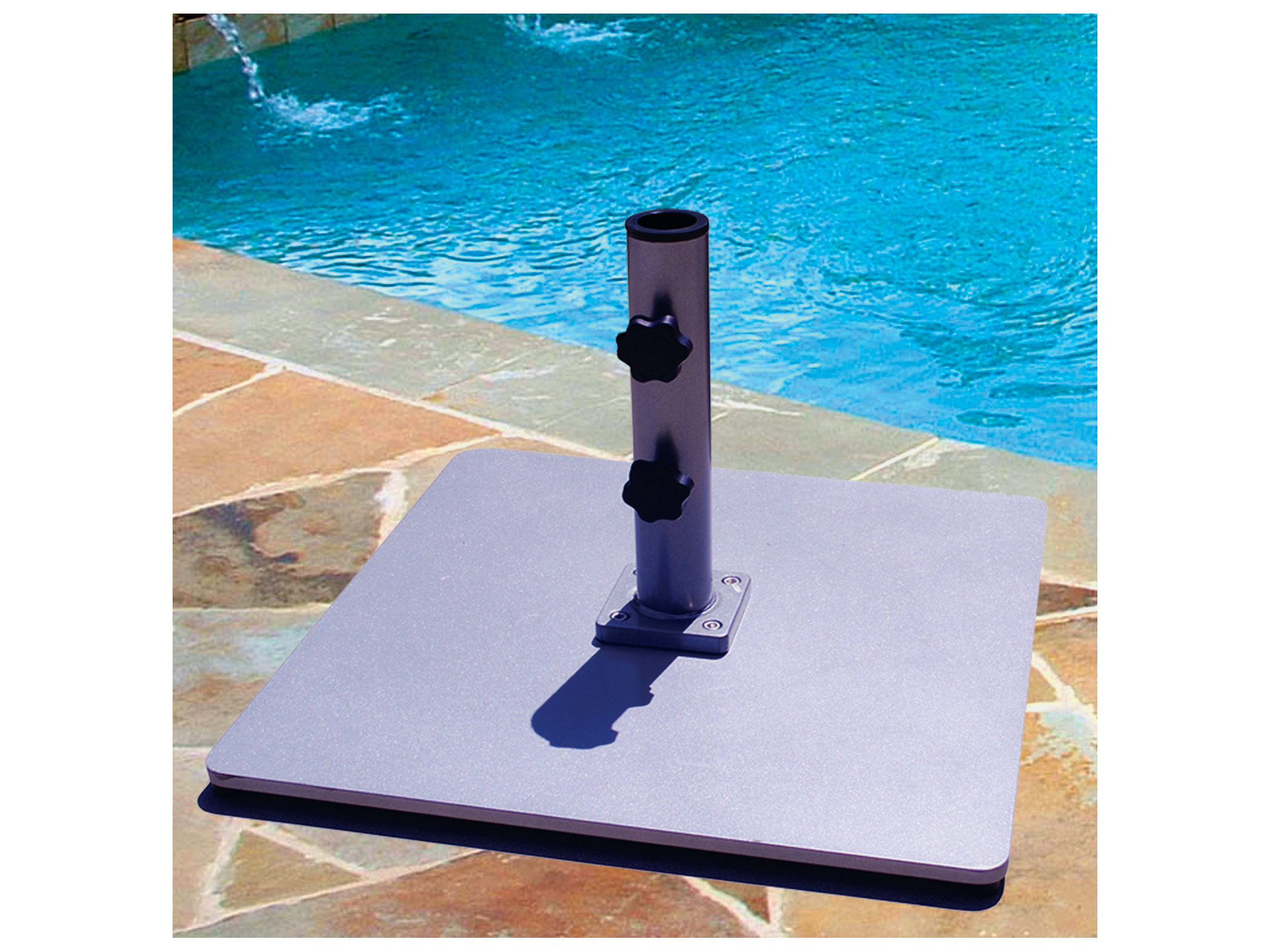 Galtech Steel 21'' Square Plate Umbrella Base 060SQ
