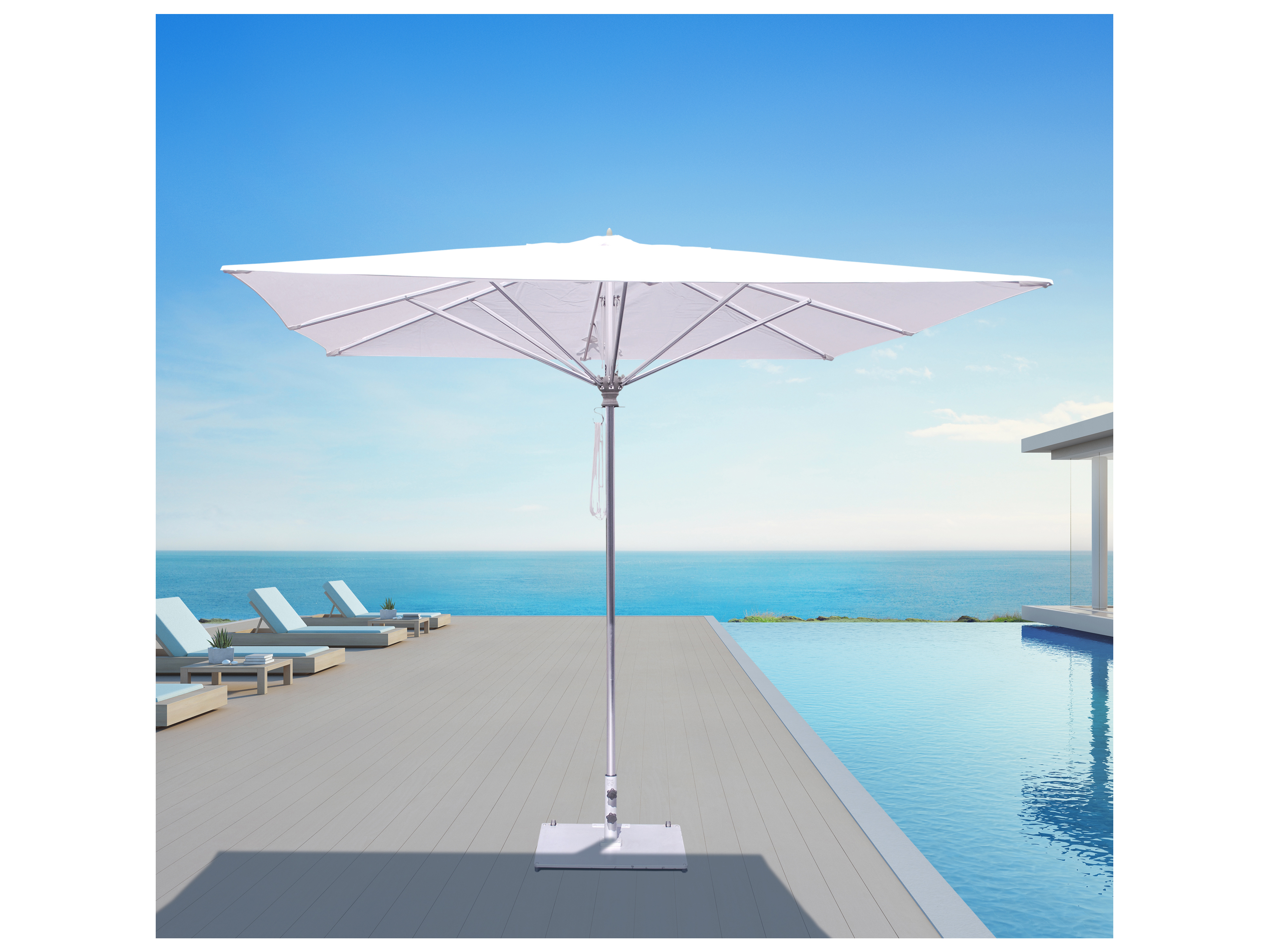 Galtech Quick Ship Commercial Aluminum Silver 10 Foot Square Pulley