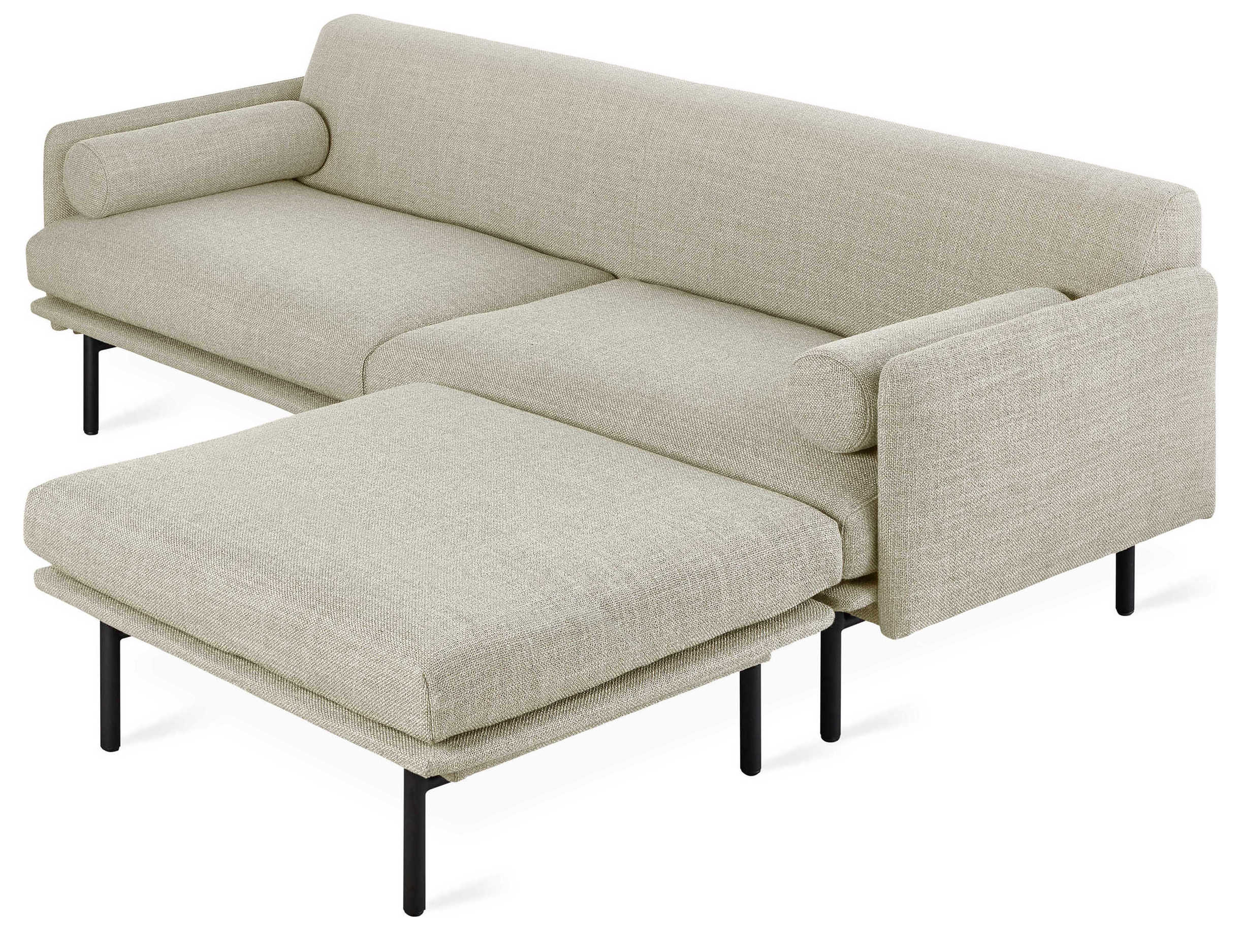 Gus* Modern Foundry Andorra Almond BiSectional Sofa GUMKSSCFOUNANDALM