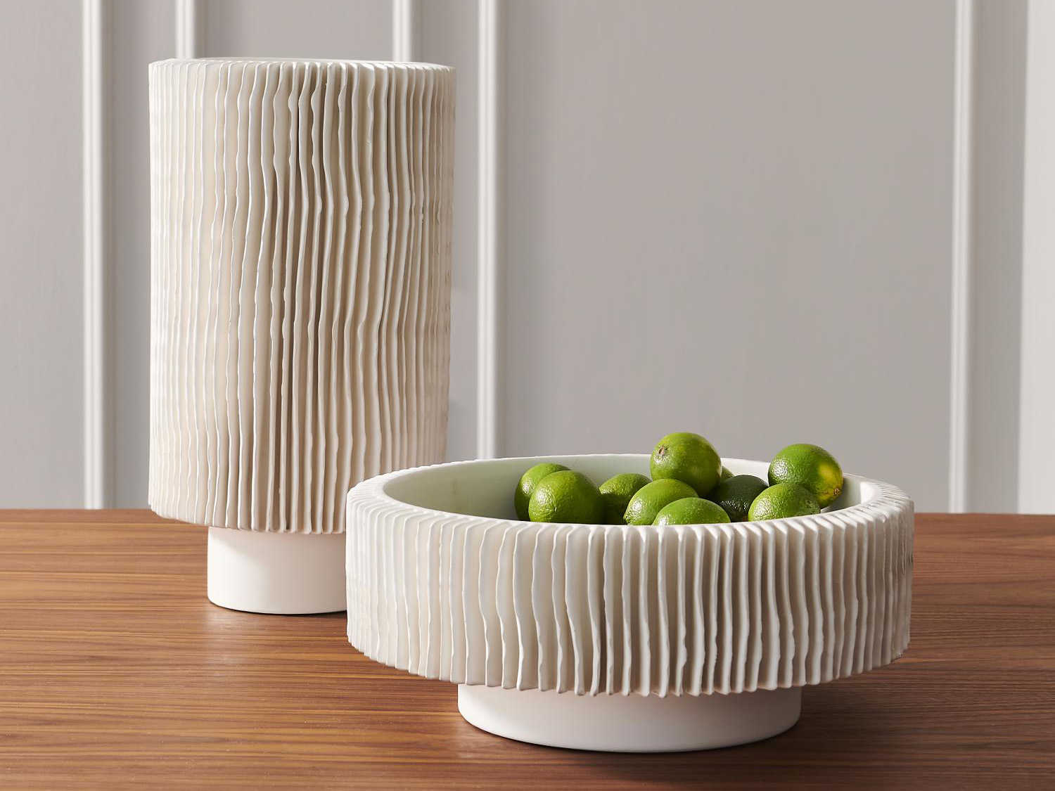 Global Views Raditor Matte White Decorative Bowl GV331479