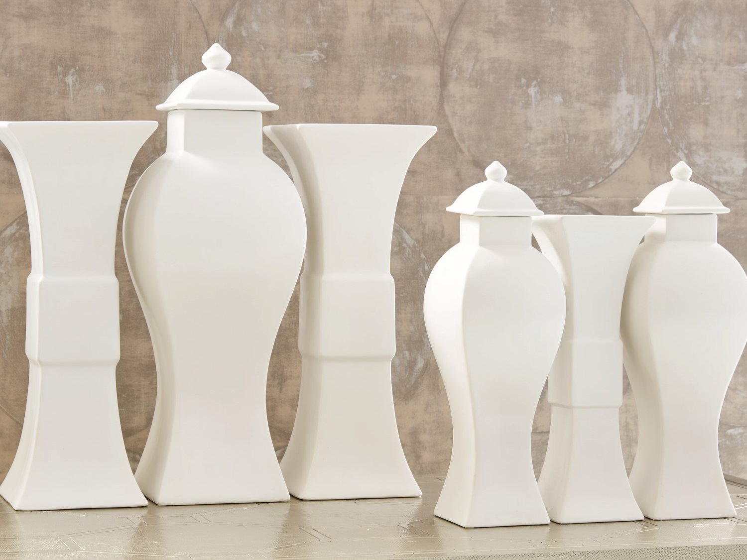 Global Views Garniture Matte White Large Vase GV480128