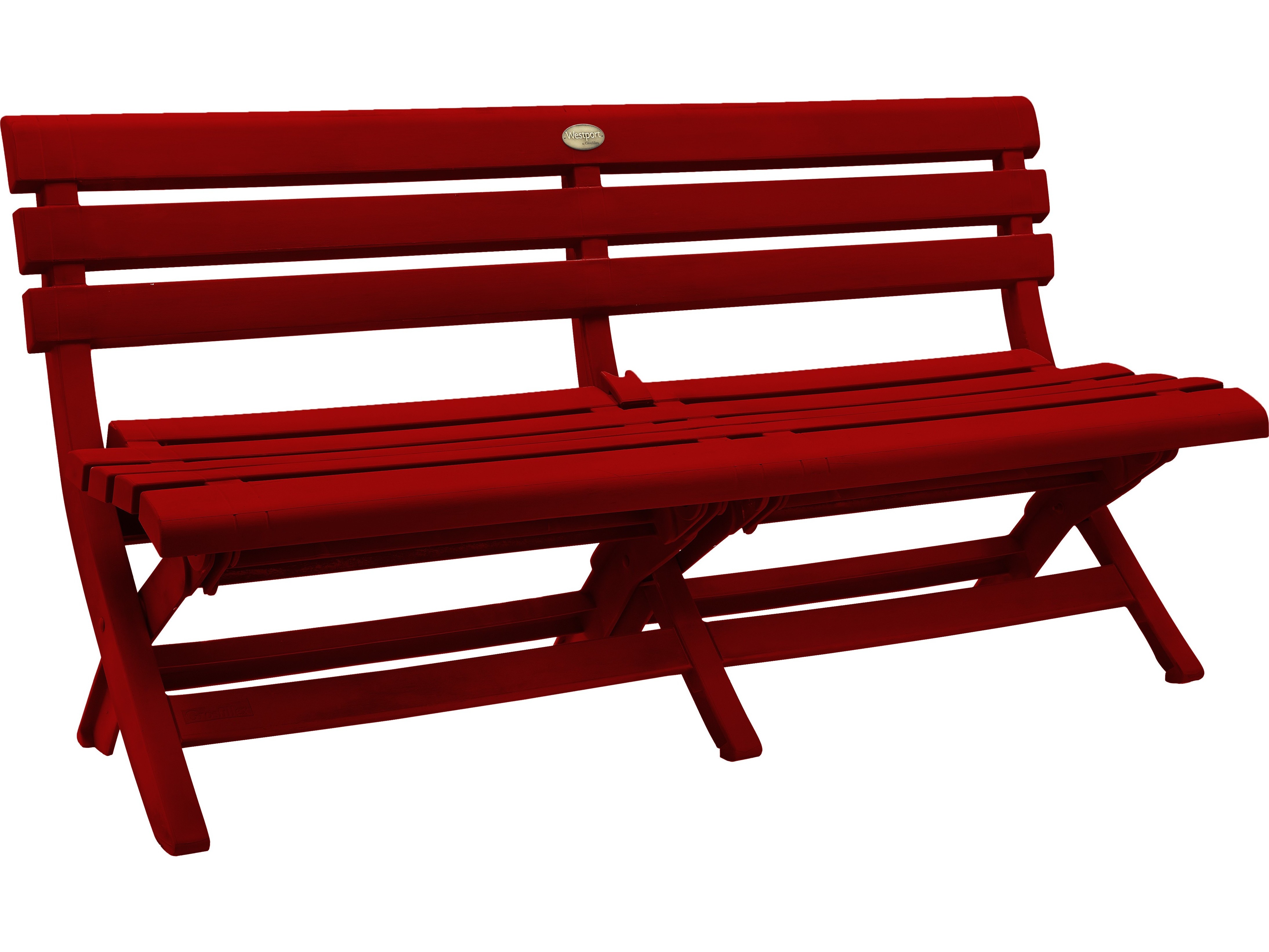 Grosfillex Westport Resin Barn Red Bench US449748