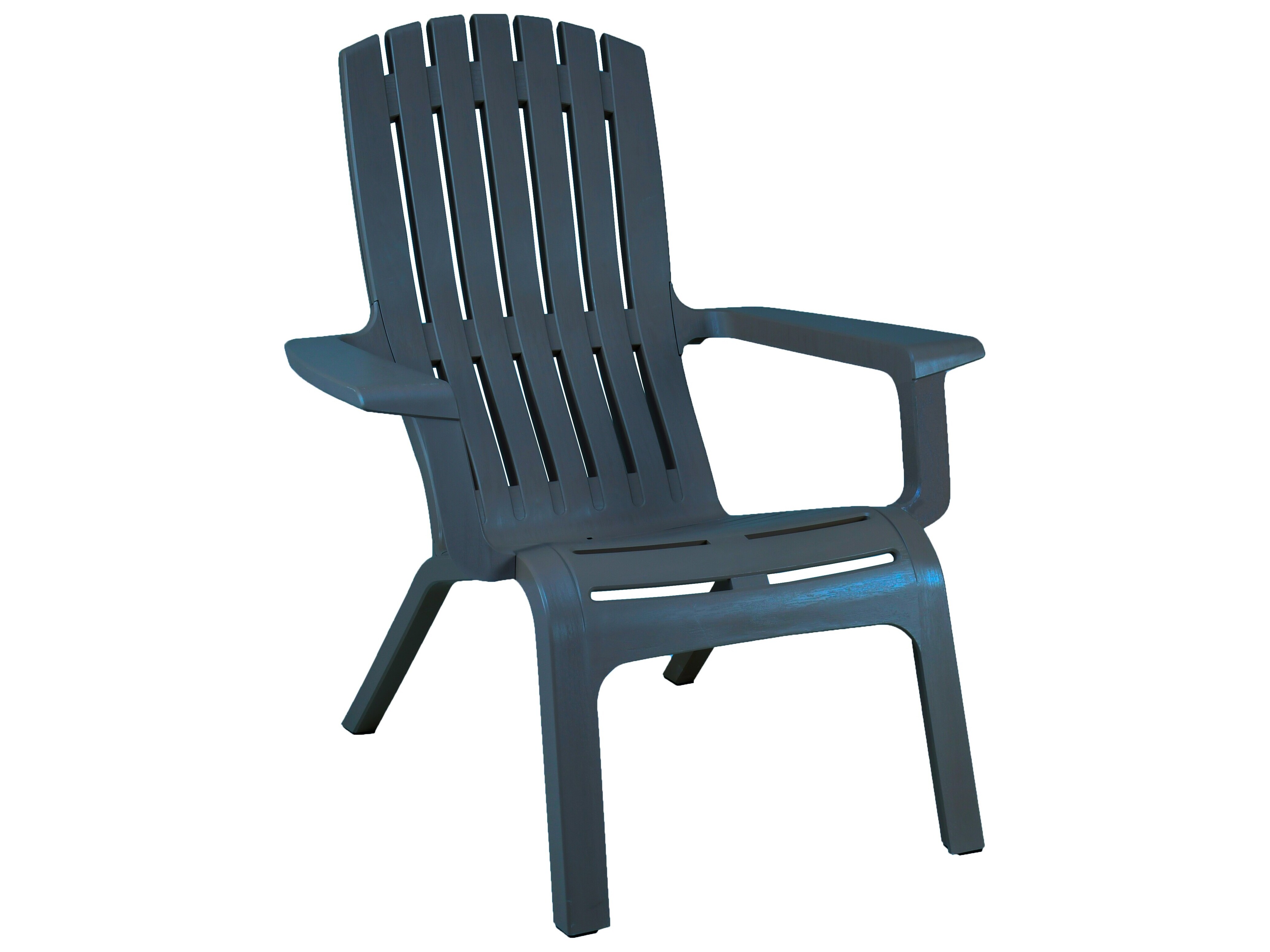 Grosfillex Westport Resin Barn Blue Patio Adirondack Chair GXUS450747