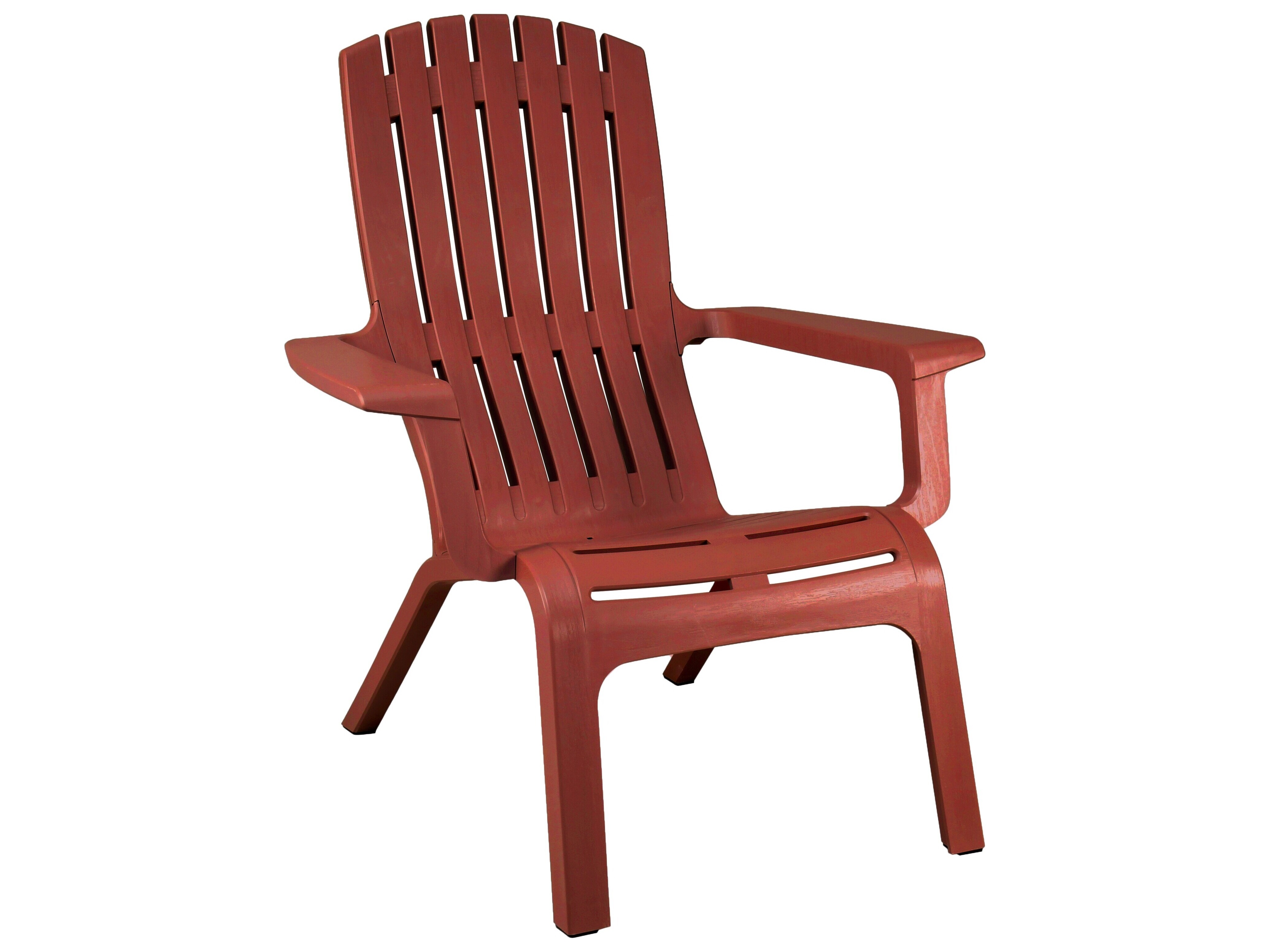 Grosfillex Westport Resin Barn Red Adirondack Chair GXUS450748