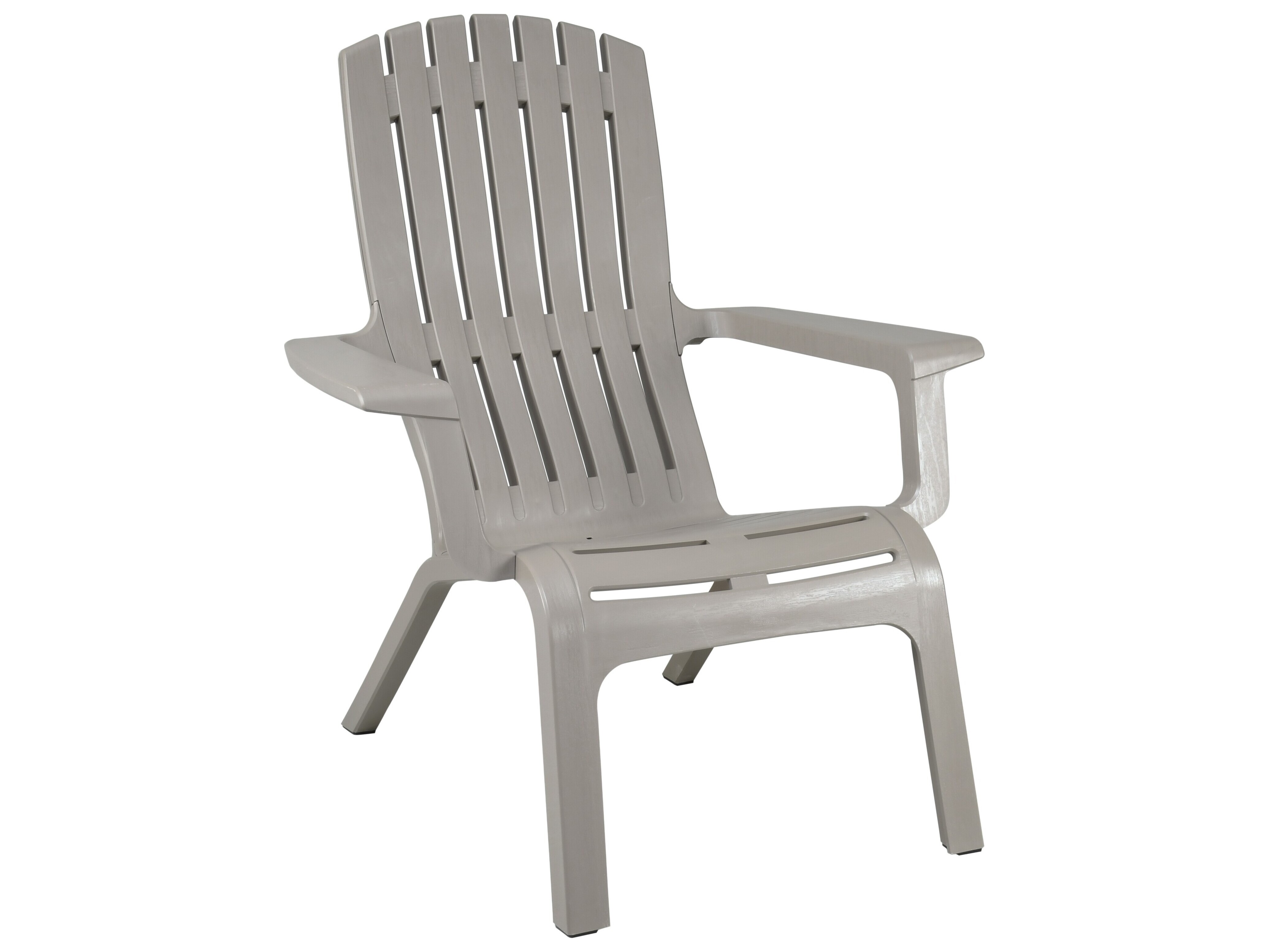 Grosfillex Westport Resin Barn Gray Outdoor Patio Adirondack Chair
