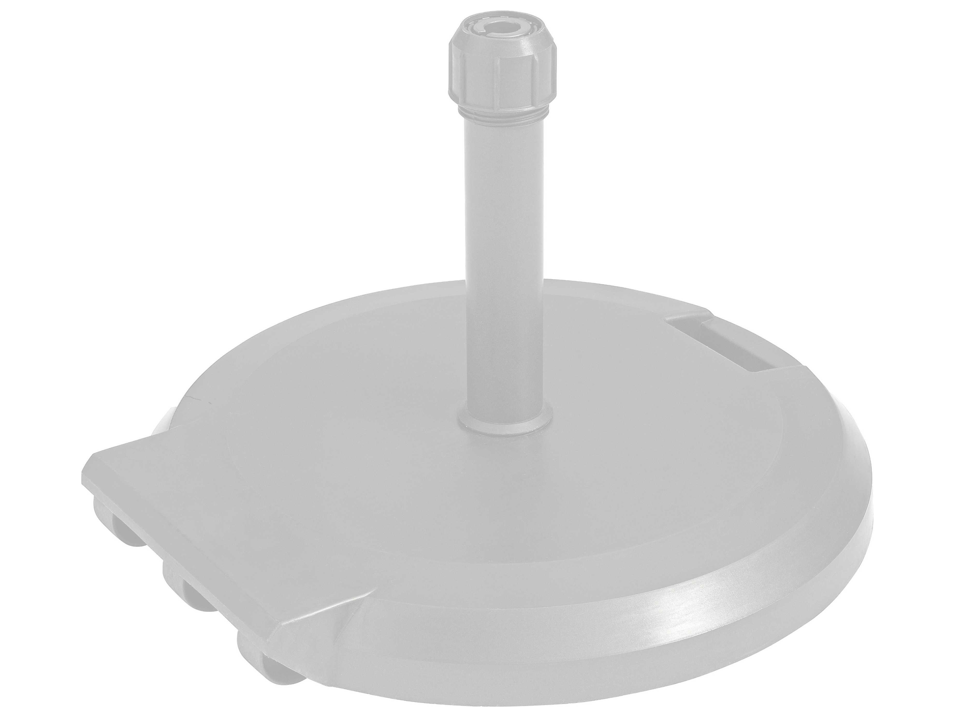 Grosfillex Resin White Freestanding Umbrella Base with Wheels GXUS608404