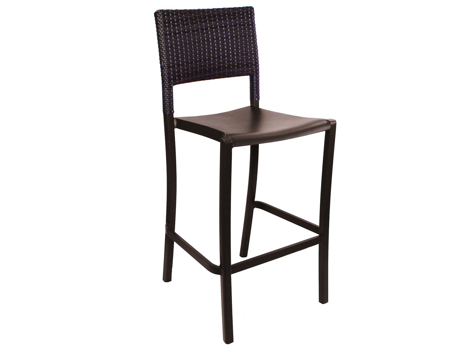 Grosfillex Java Aluminum Bronze Stacking Armless Barstool UT987037