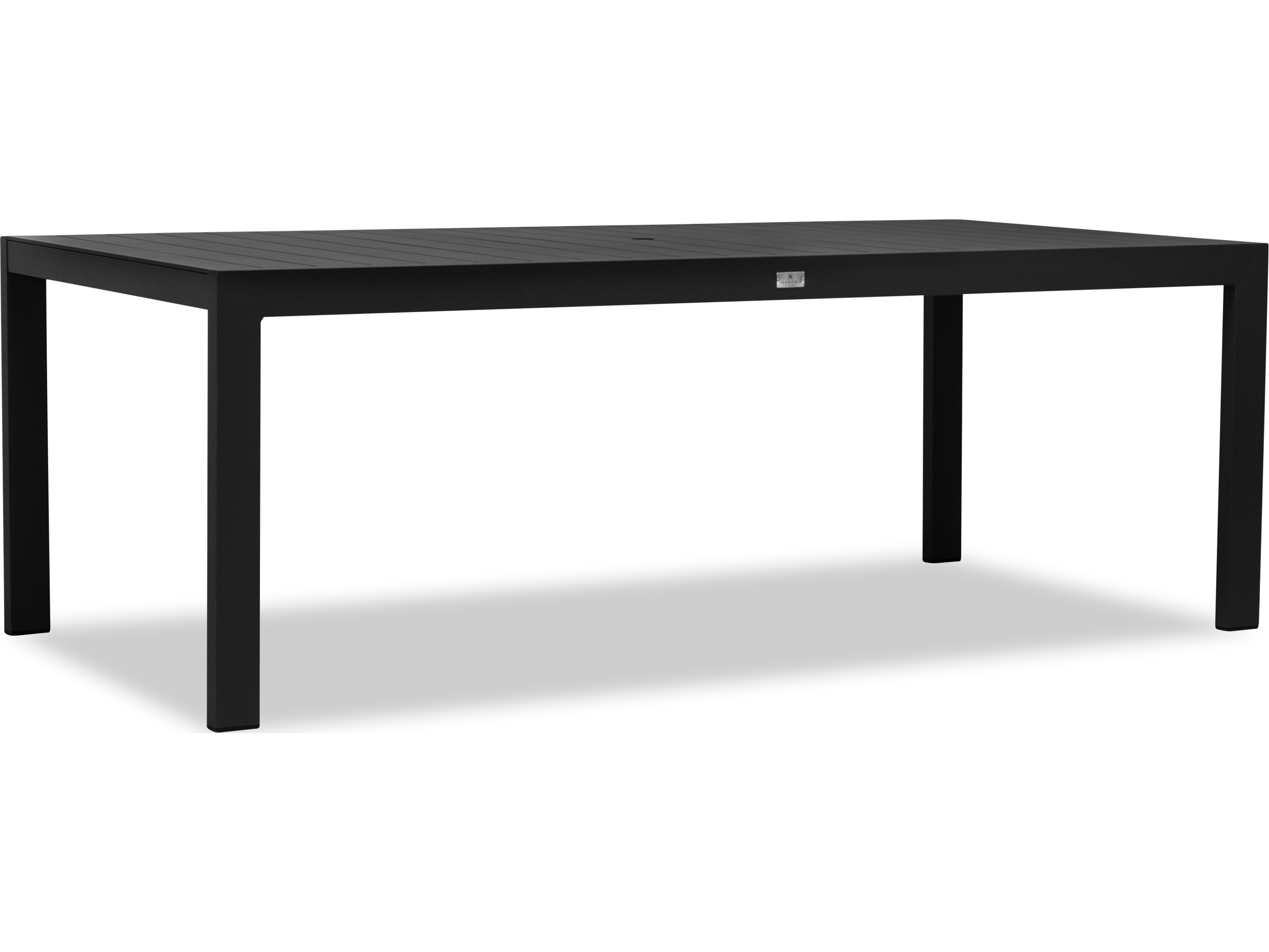 Harmonia Living Classic Aluminum Rectangular Dining table with Umbrella