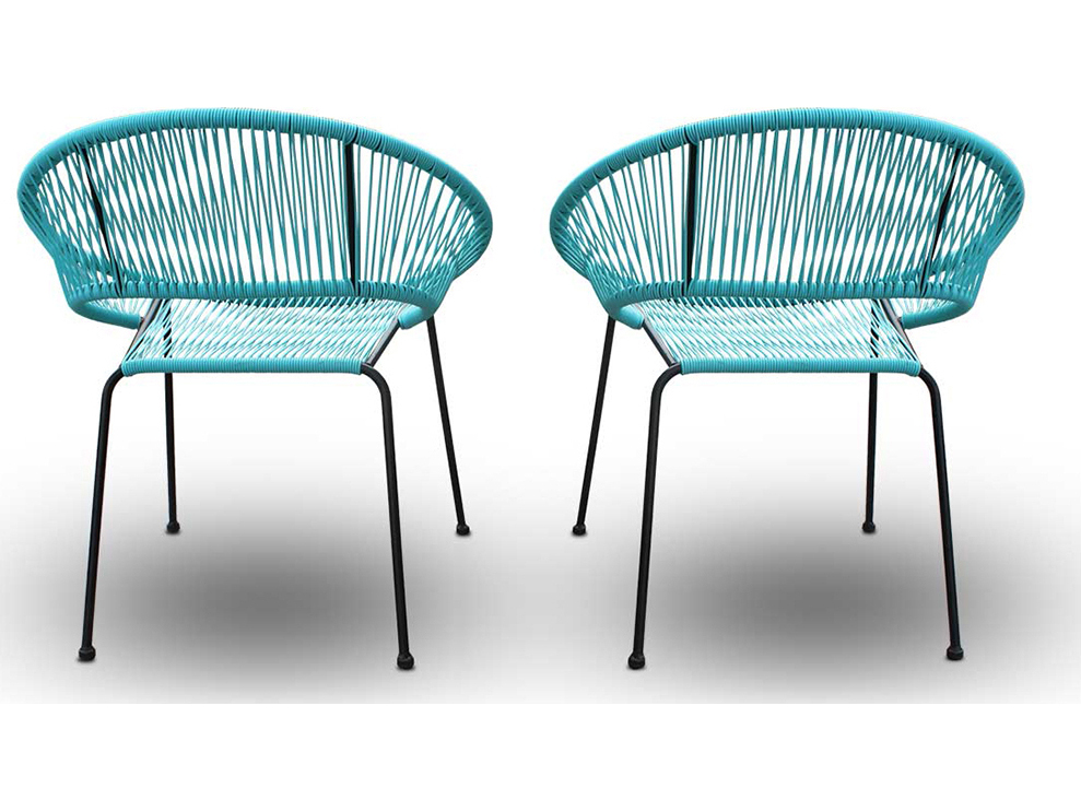 Harmonia Living Closeouts Acapulco Steel Woven Strap Outdoor Patio