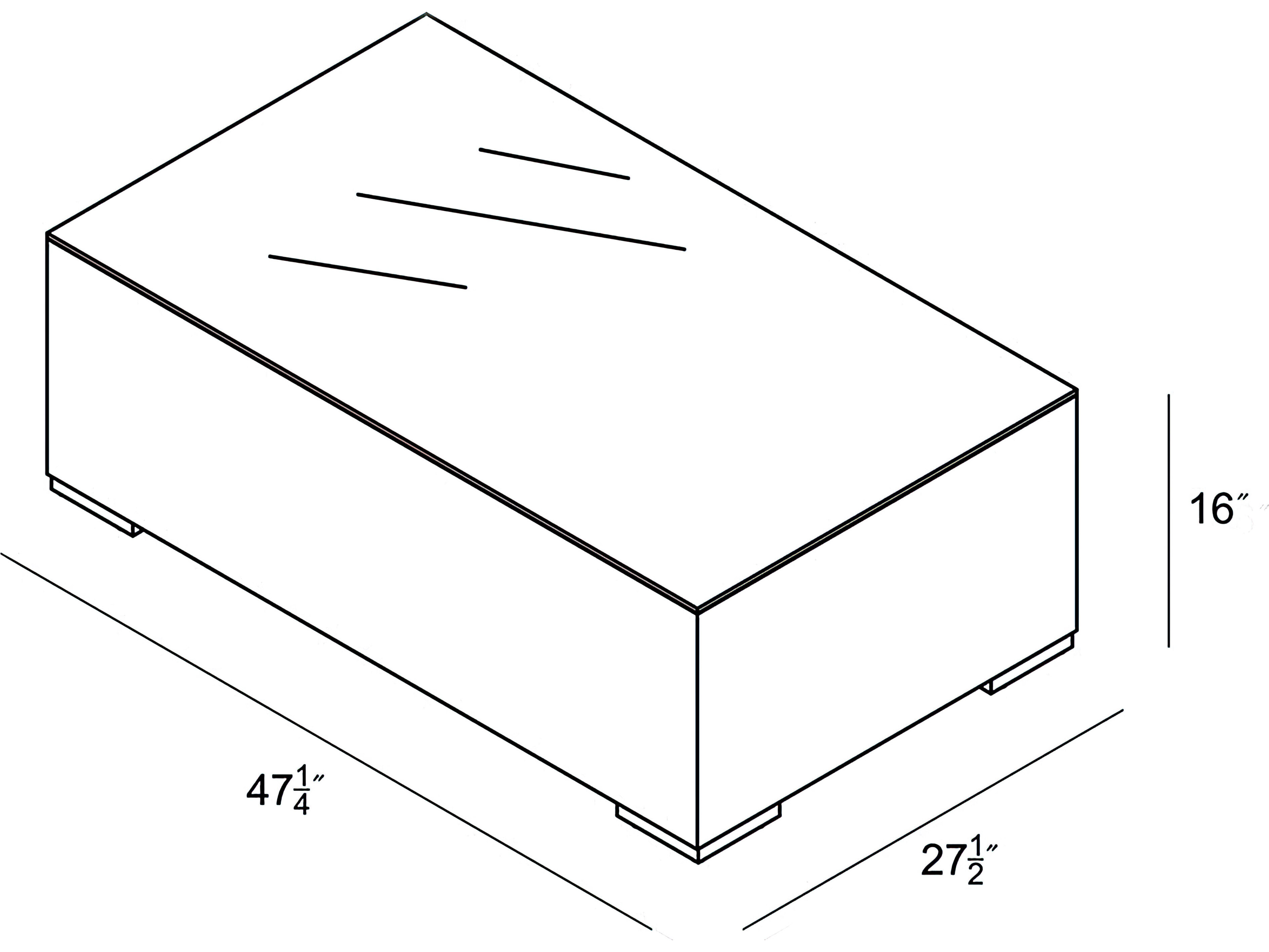 Harmonia Living Arden Wicker 47.25''W x 27.5''D Rectangular Glass Top