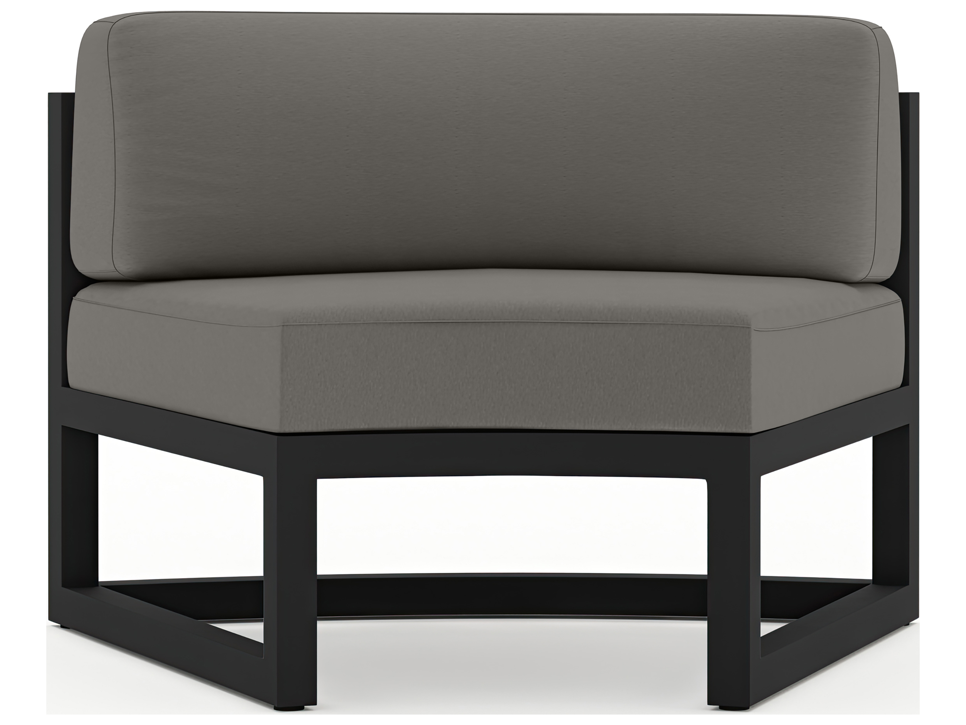 Harmonia Living Avion Aluminum Black 3 Piece Curved Sectional Outdoor