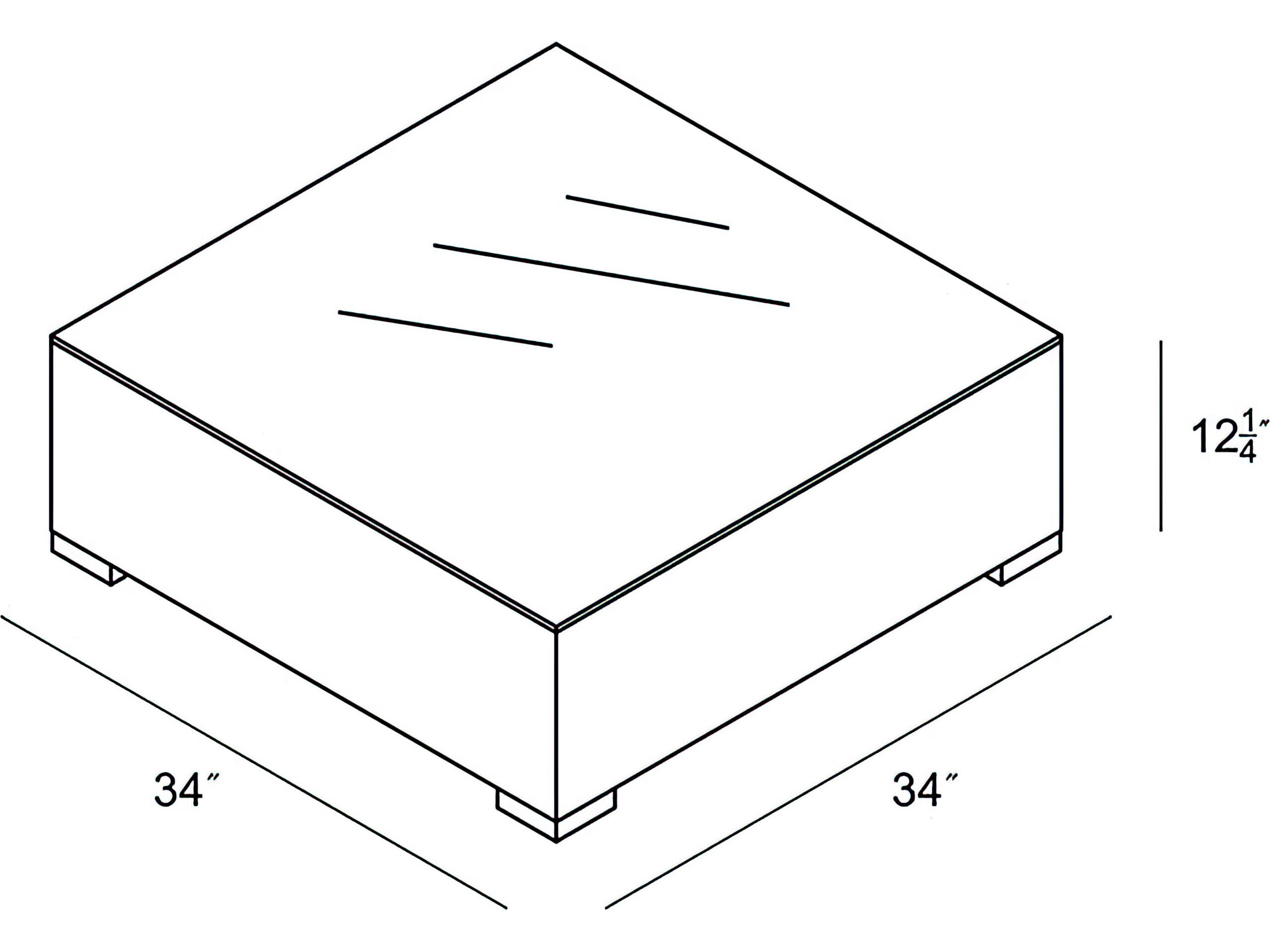 Harmonia Living Urbana Wicker 34'' Square Glass Top Coffee table