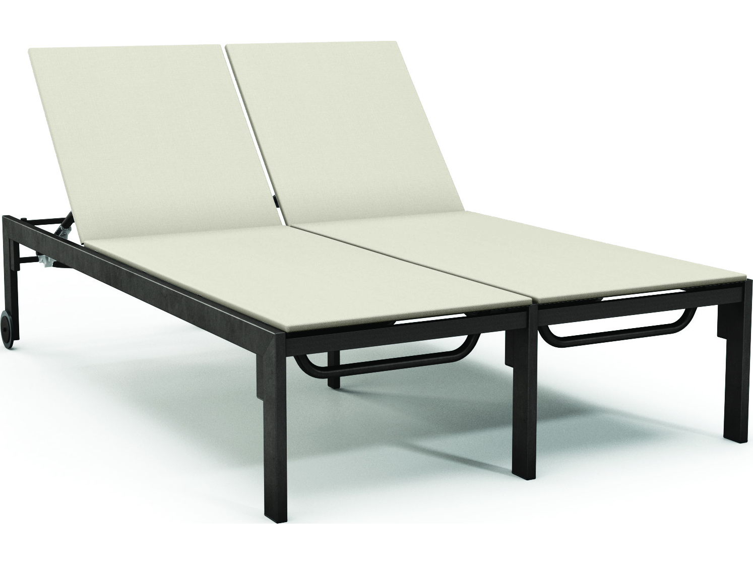 Homecrest Allure Sling Aluminum Double Chaise Lounge with Wheel HC11300D