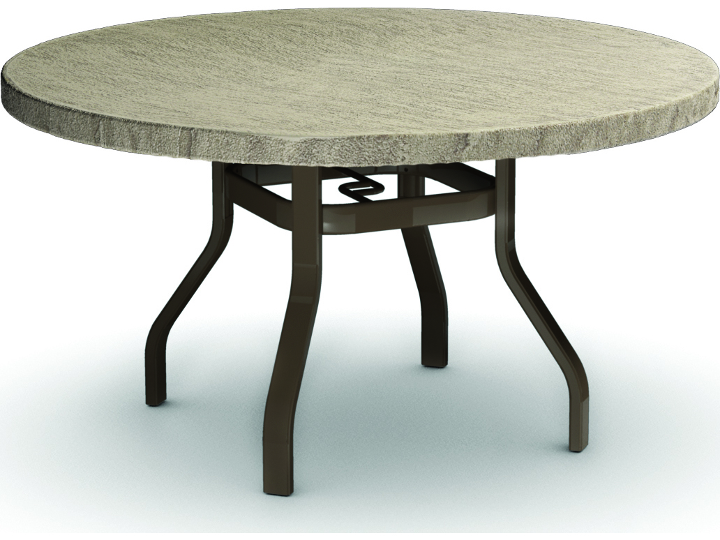 Homecrest Slate Aluminum 42'' Round Dining Table 3742RDSLNU