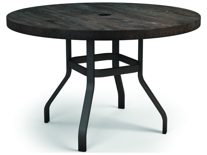 Homecrest Timber Aluminum 54'' Wide Round Counter Table with Umbrella
