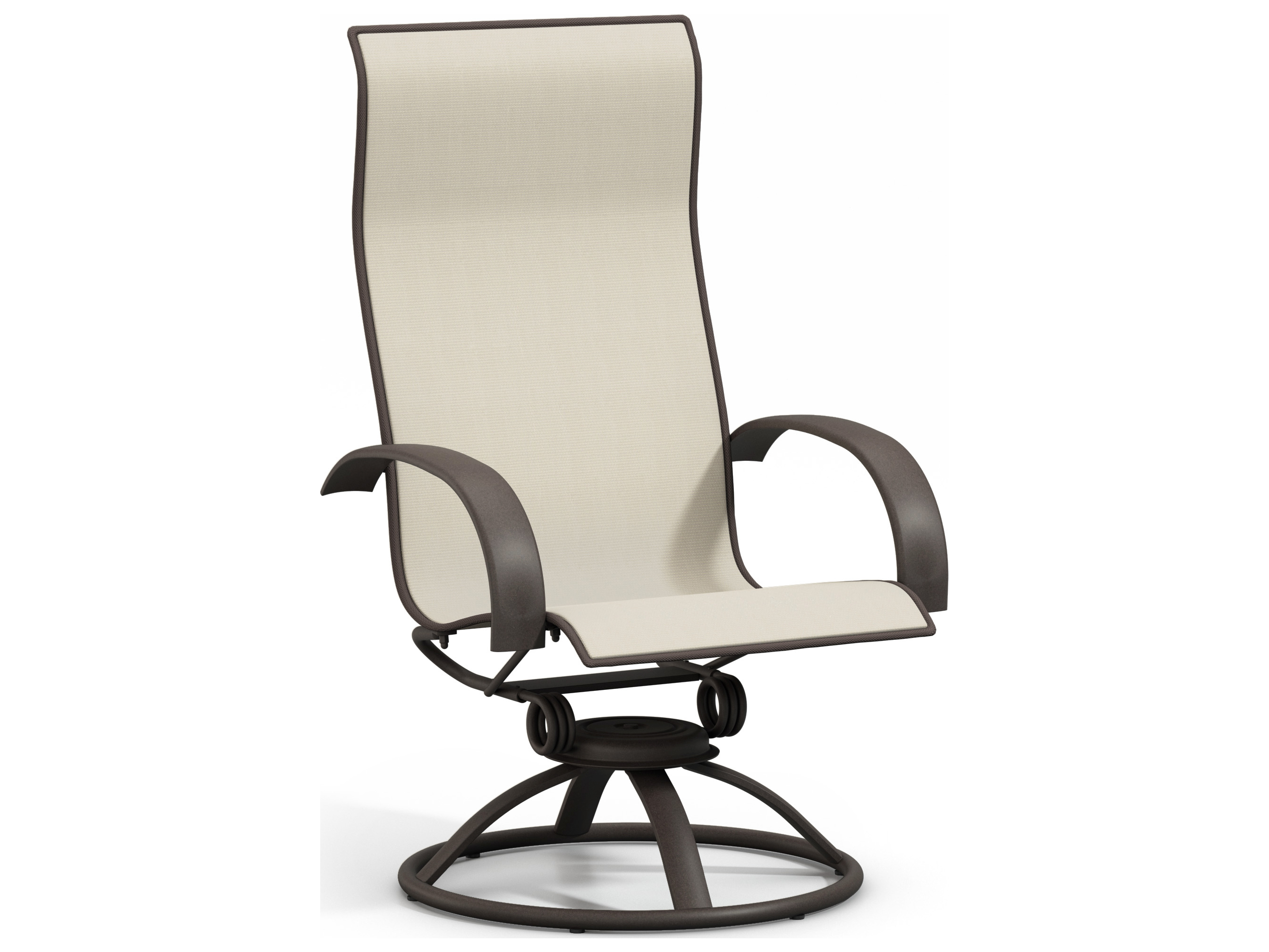 Homecrest Sling Aluminum High Back Swivel Rocker Dining Arm