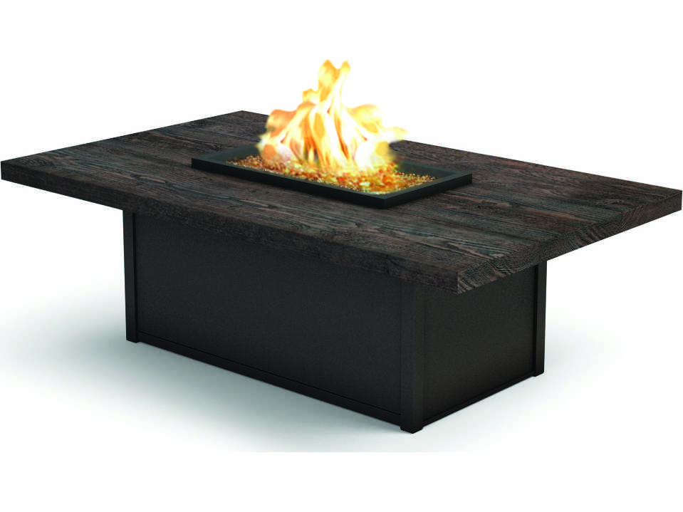 Rectangular Fire Pit Coffee Table Homecrest Aurora Natural Series 60 x 36 Rectangular Coffee Fire Pit