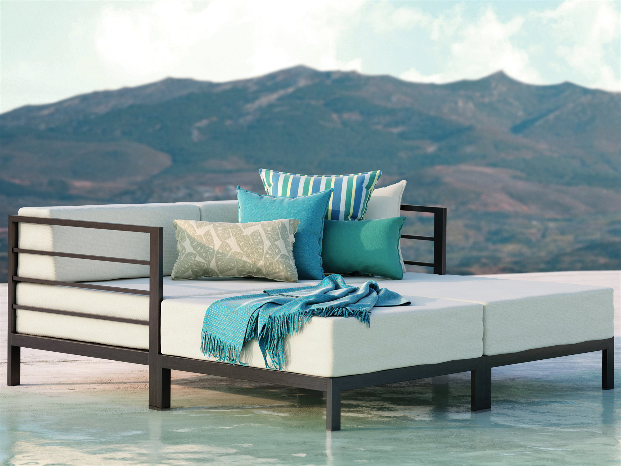 Homecrest Allure Modular Aluminum Daybed Lounge Set HCALLRMDLLNGSET