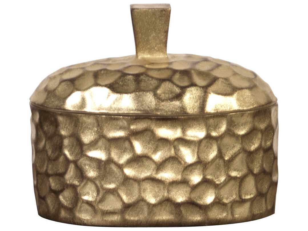 Howard Elliott Hammered Gold Decorative Box HE97018