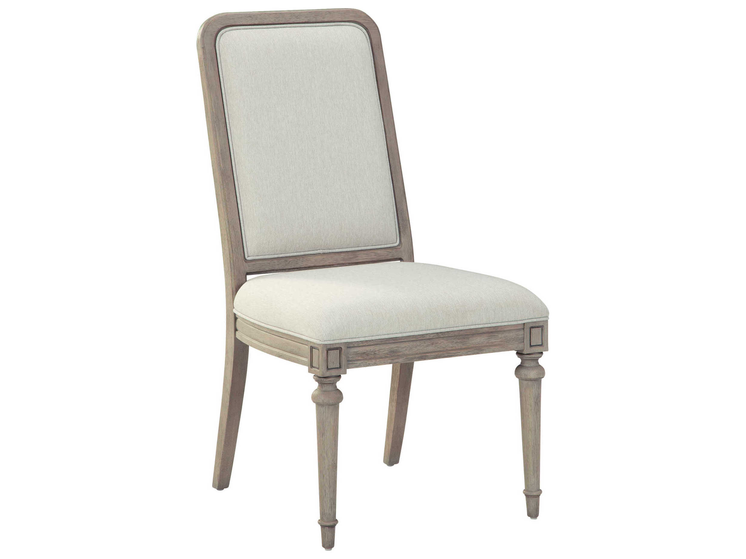 Hekman Wellington Solid Wood Brown Fabric Upholstered Side Dining Chair