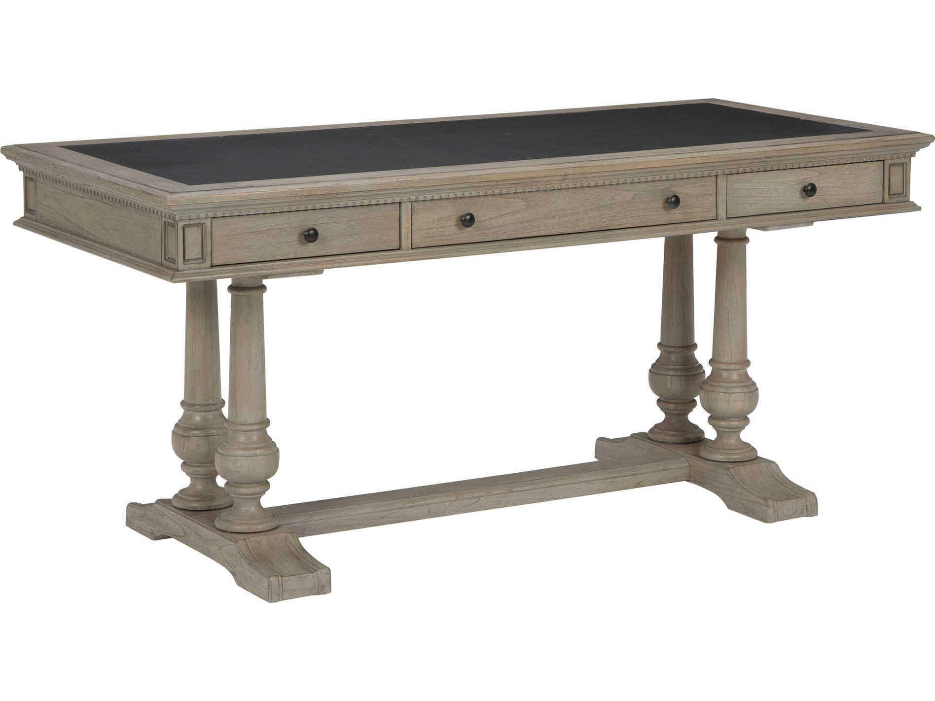 Hekman Wellington 66" Driftwood Black Mindi Wood Secretary Desk HK25240